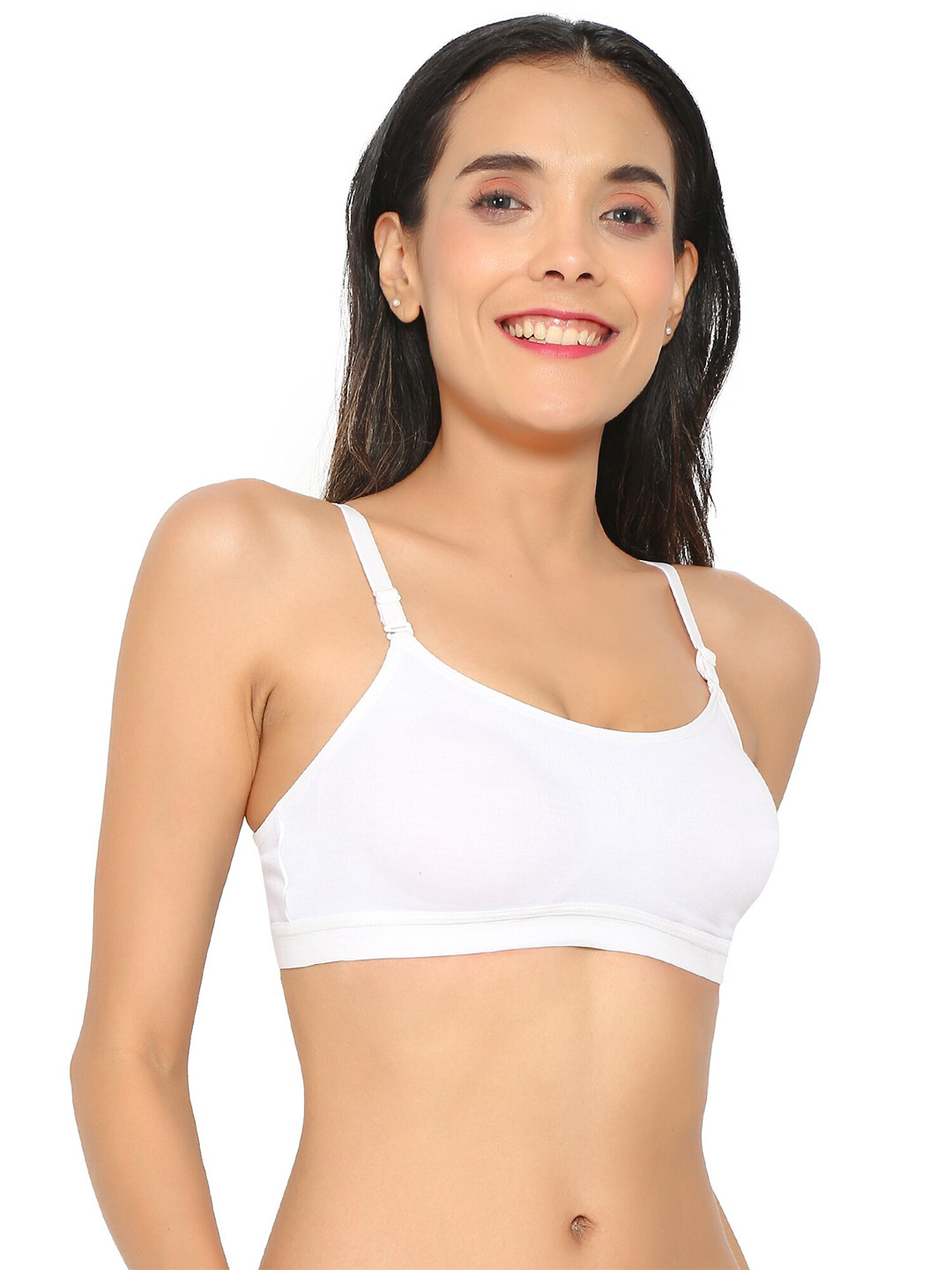 

Aimly Medium Coverage Non-Padded Non-Wired Sports Bra, White