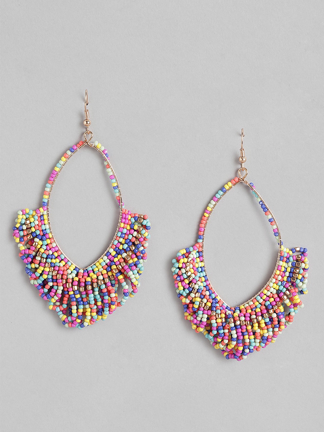 

RICHEERA Beaded Circular Hoop Earrings, Multi