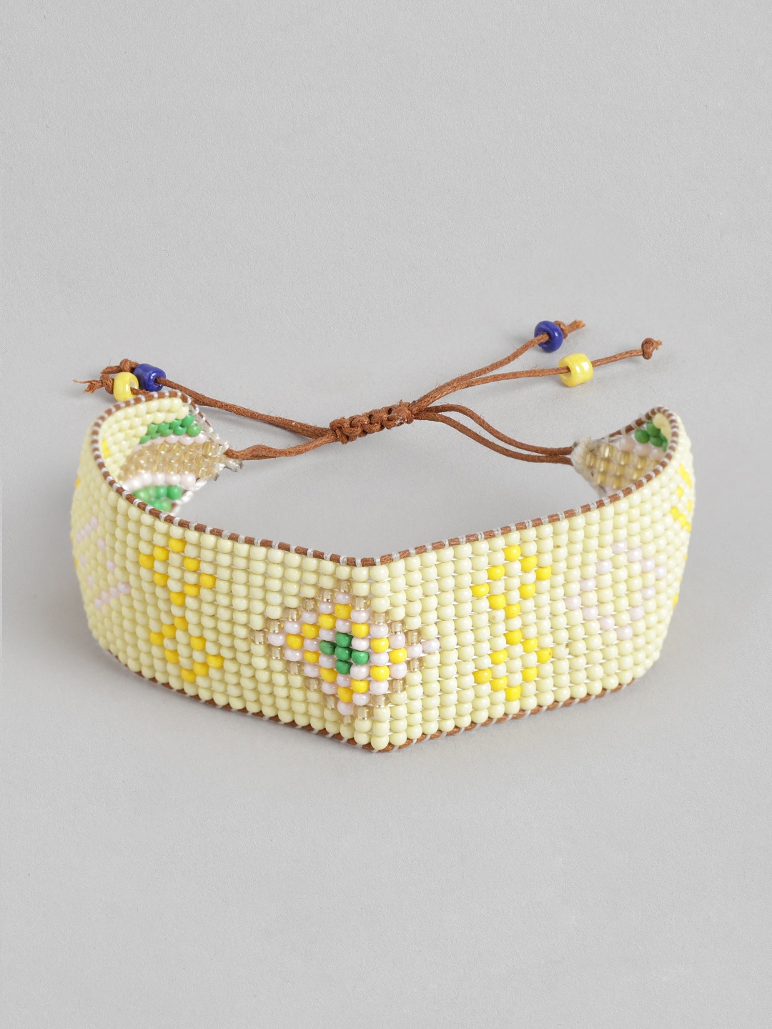 

RICHEERA Artificial Beads Multistrand Bracelet, Yellow