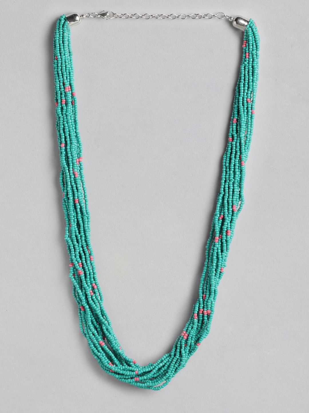 

RICHEERA Brass Beaded Necklace, Green
