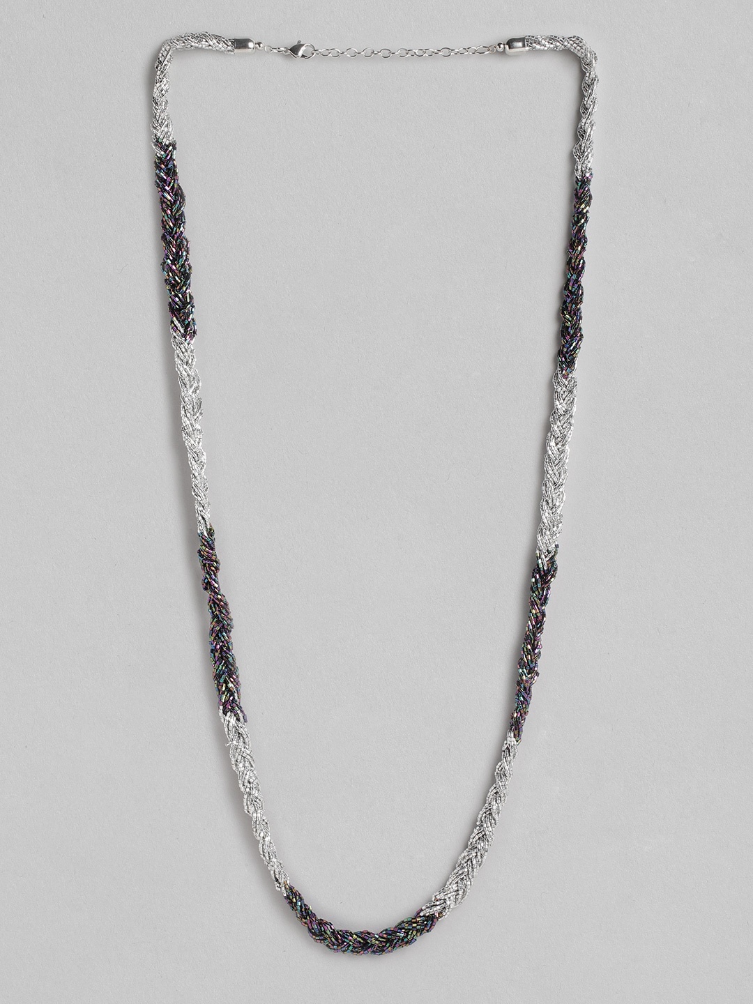 

RICHEERA Brass Beaded Necklace, Silver