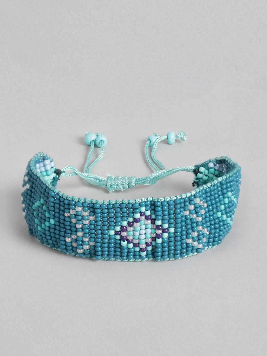 

RICHEERA Artificial Beads Multistrand Bracelet, Blue