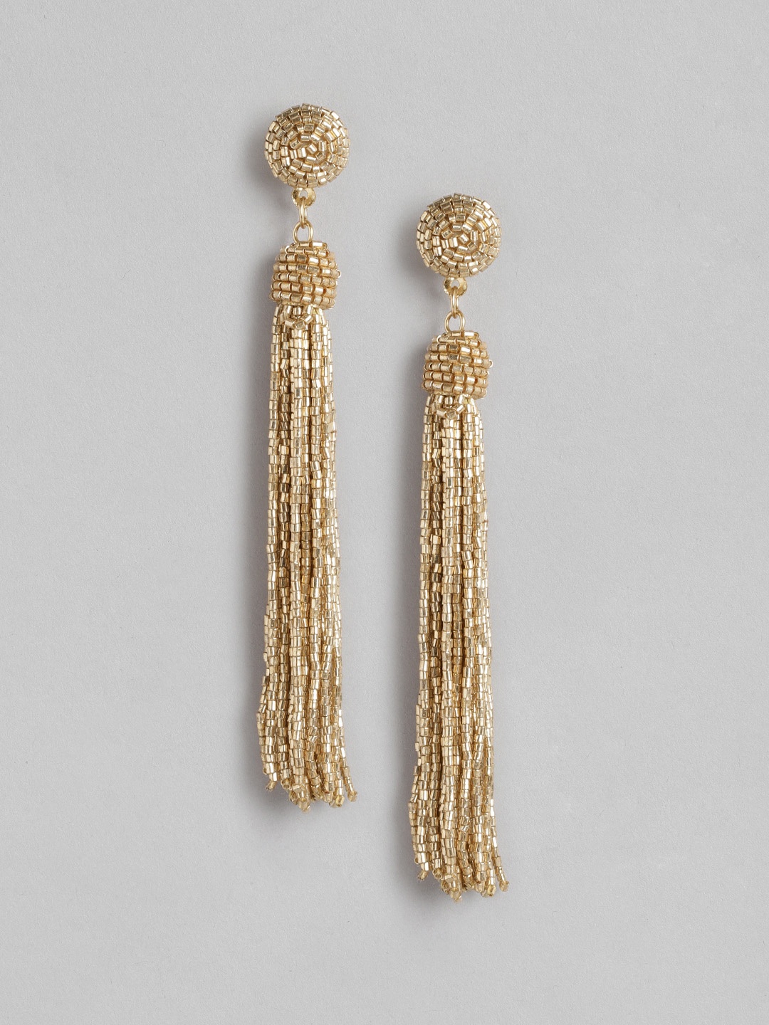 

RICHEERA Gold-Plated Contemporary Drop Earrings