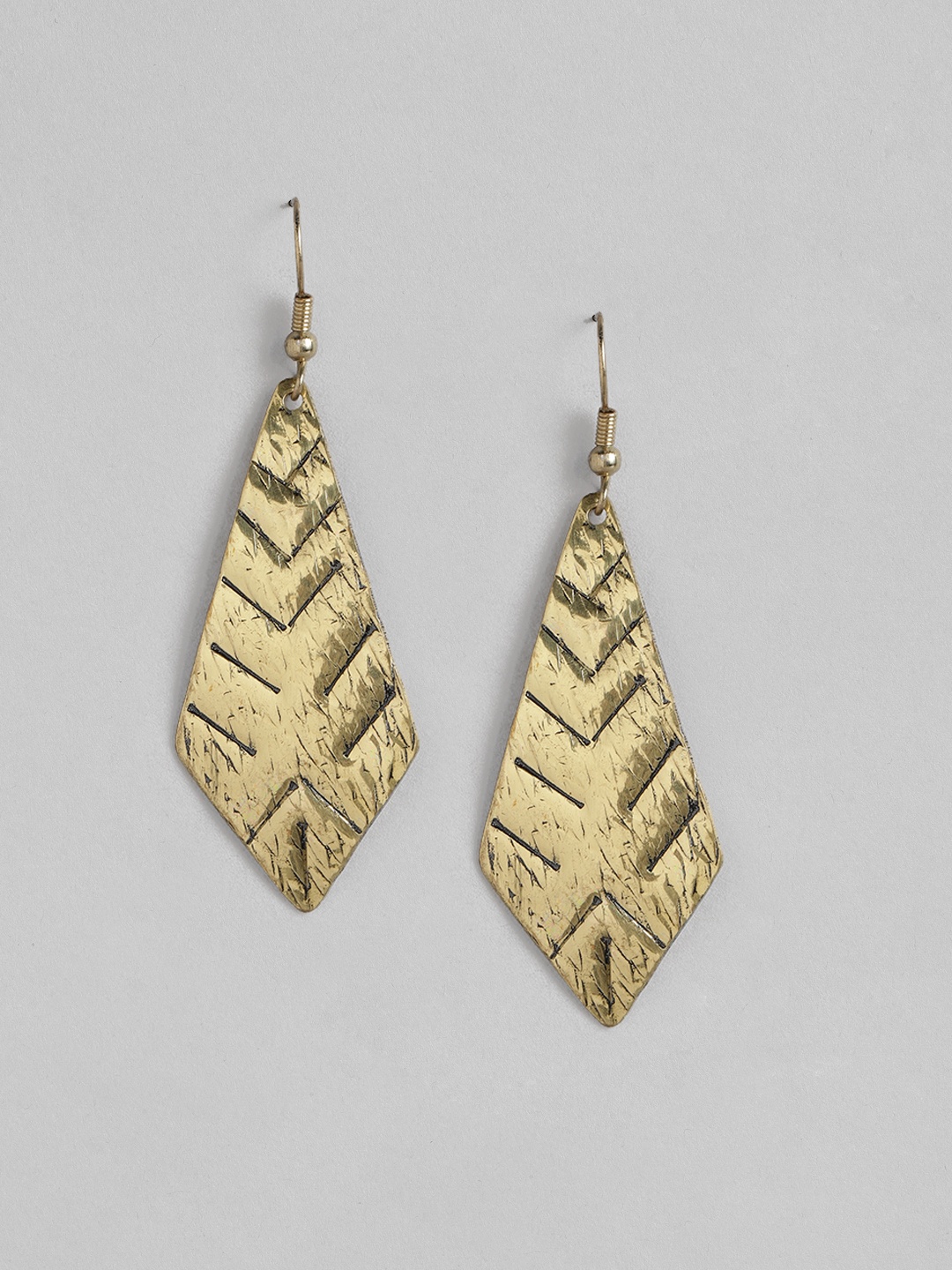 

RICHEERA Gold-Plated Geometric Drop Earrings