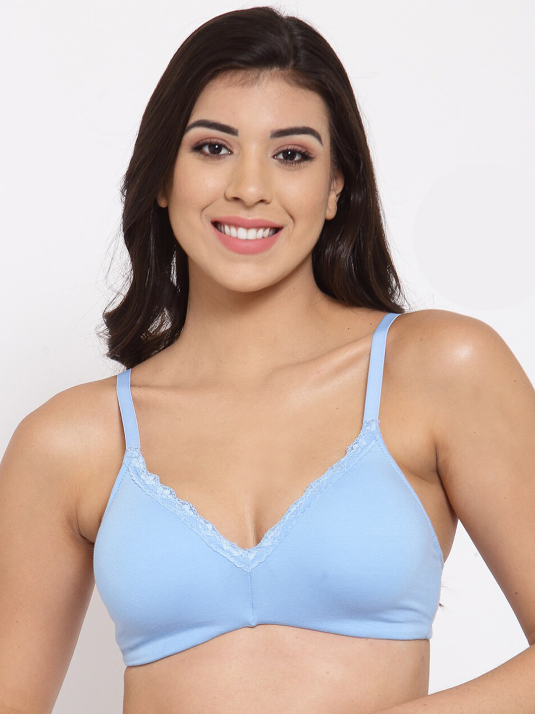 

Inner Sense Seamless Lightly Padded Anti Microbial Anti Odour Super Support T Shirt Bra, Blue