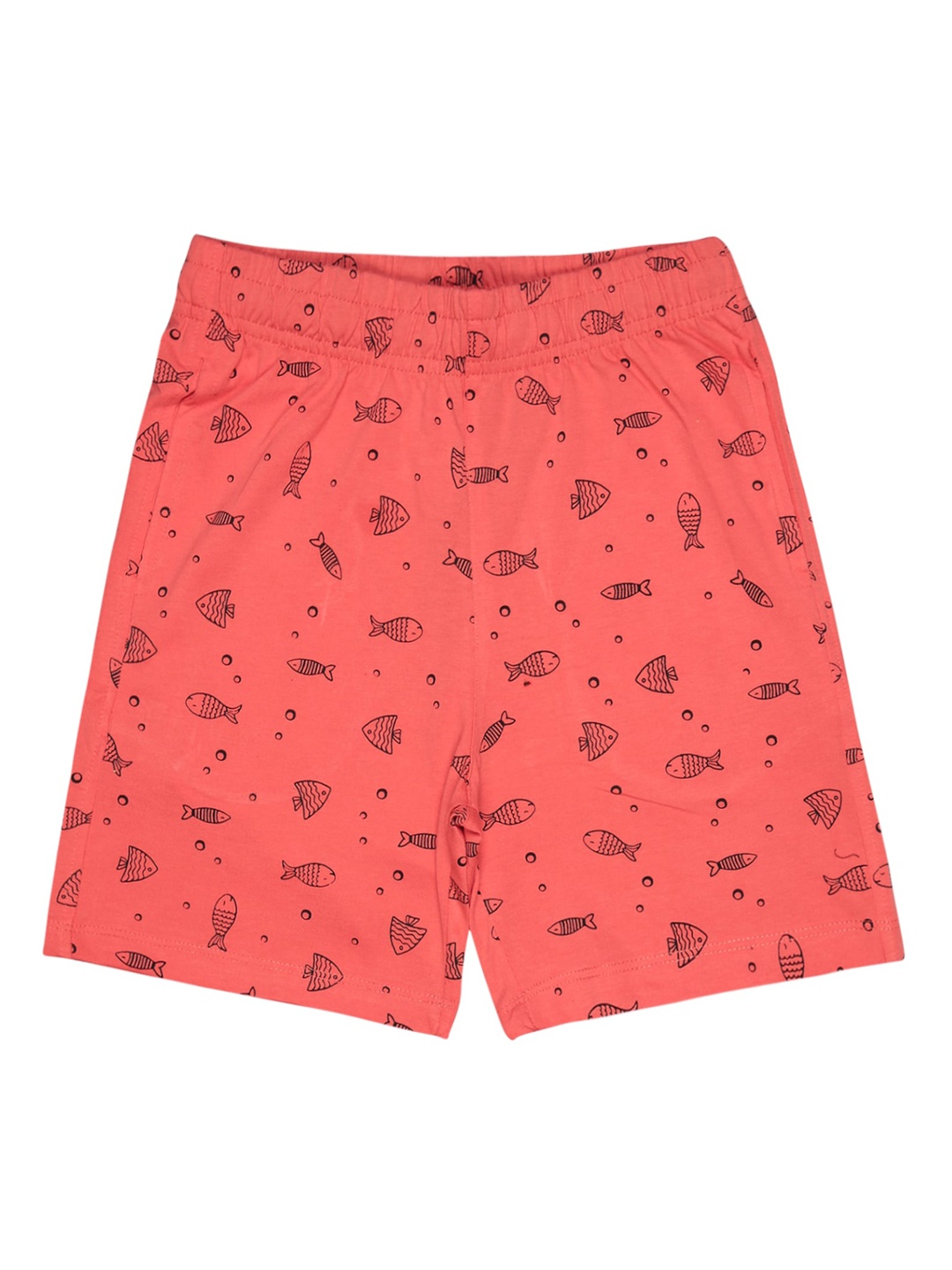 

Bodycare Kids Girls Conversational Printed Cotton Shorts, Pink