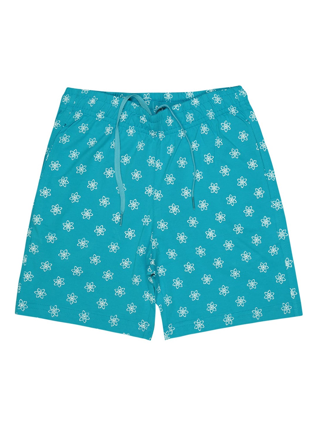 

Bodycare Kids Girls Mid-Rise Conversational Printed Cotton Shorts, Blue