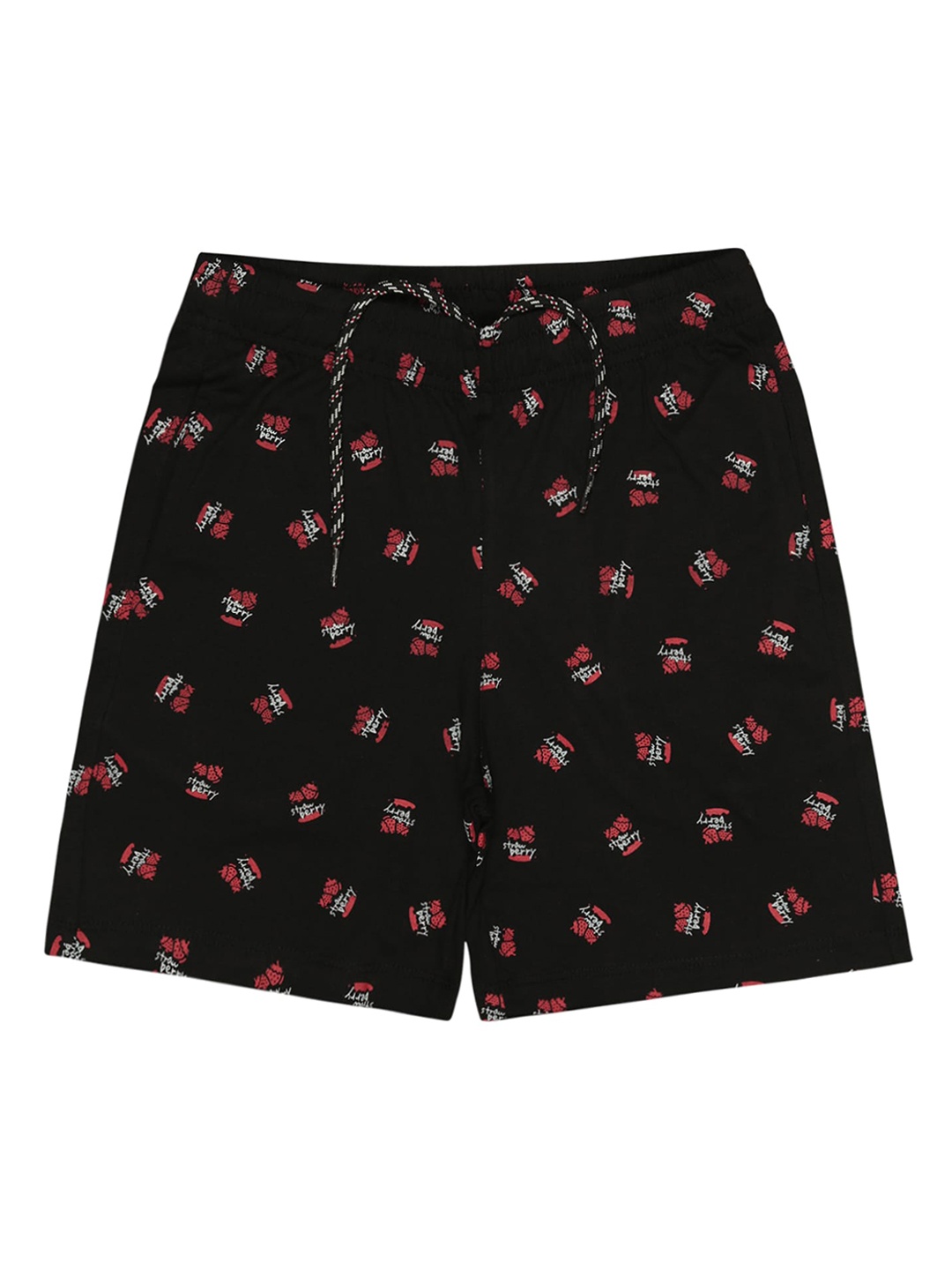 

Bodycare Kids Girls Conversational Printed Cotton Shorts, Black