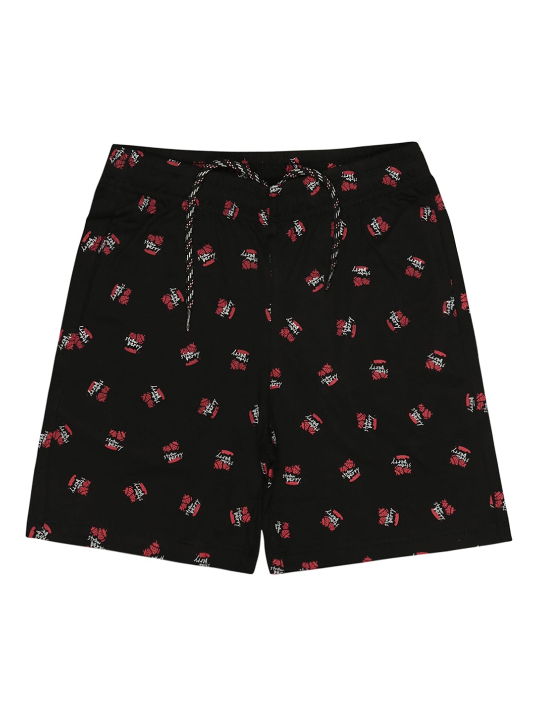 

Bodycare Kids Girls Conversational Printed Cotton Shorts, Black