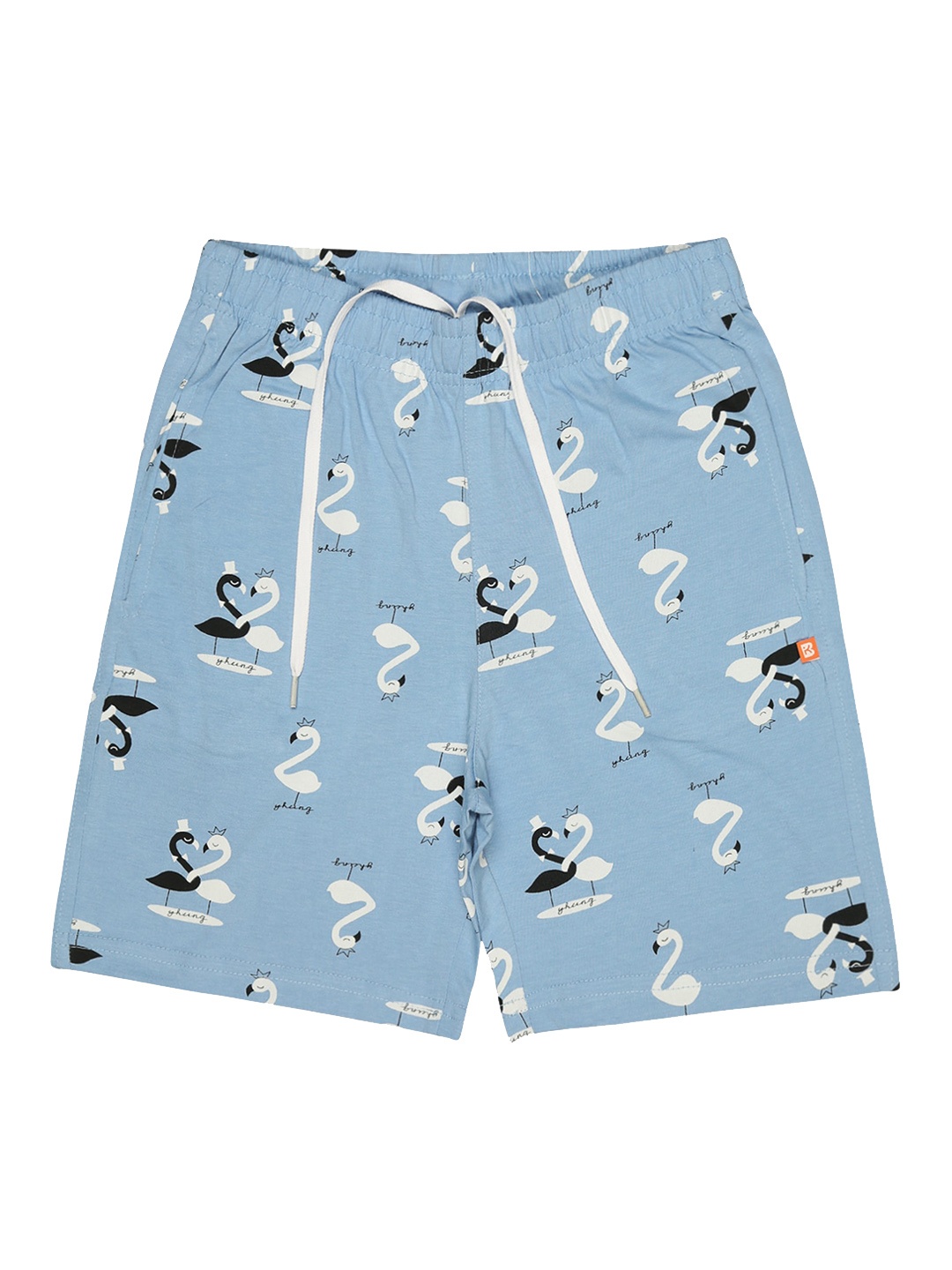 

Bodycare Kids Girls Conversational Printed Cotton Shorts, Blue