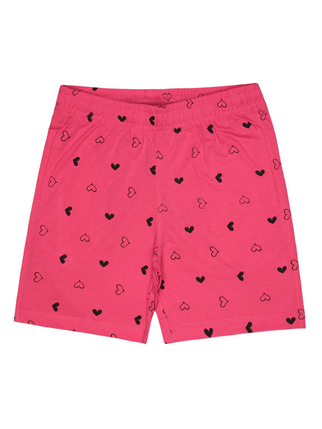 

Bodycare Kids Girls Conversational Printed Cotton Shorts, Fuchsia