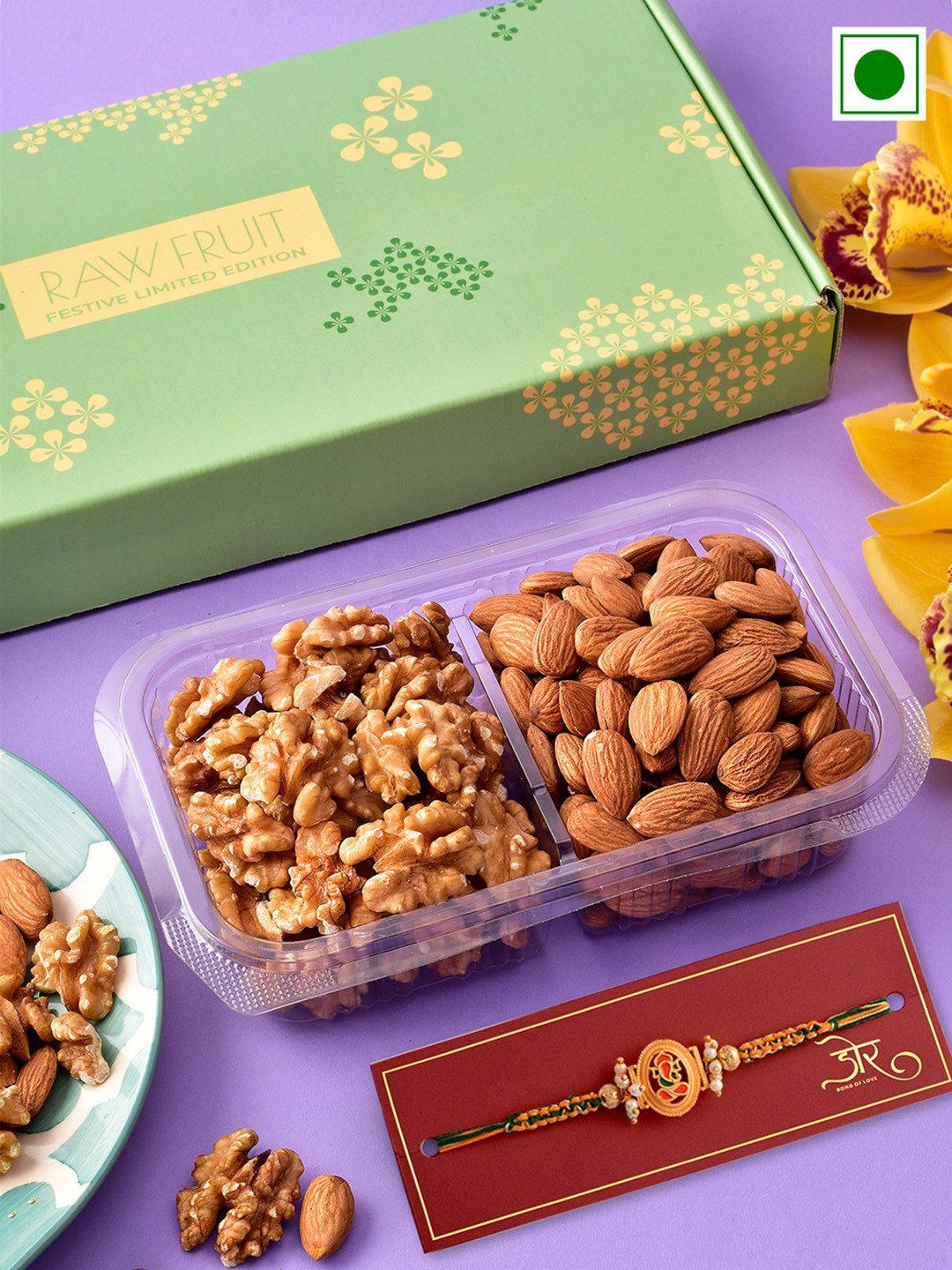 

RawFruit Dryfruit With Rakhi, Orange