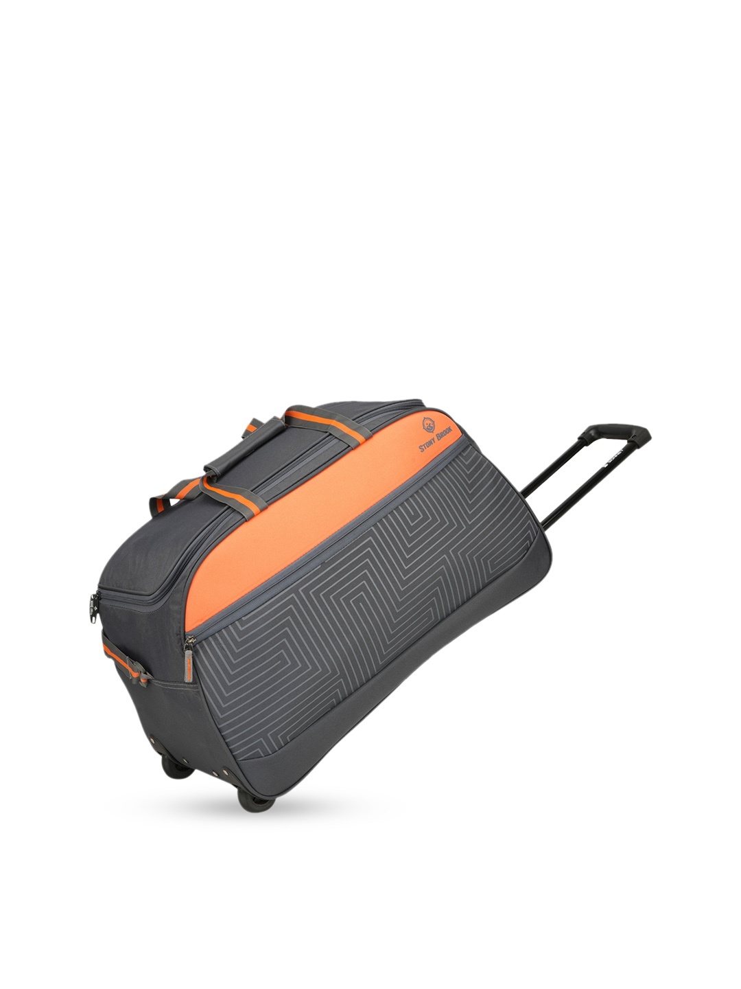 

Stony Brook by Nasher Miles Maze Colourblocked Soft Sided Medium Duffel Trolley Bag, Grey