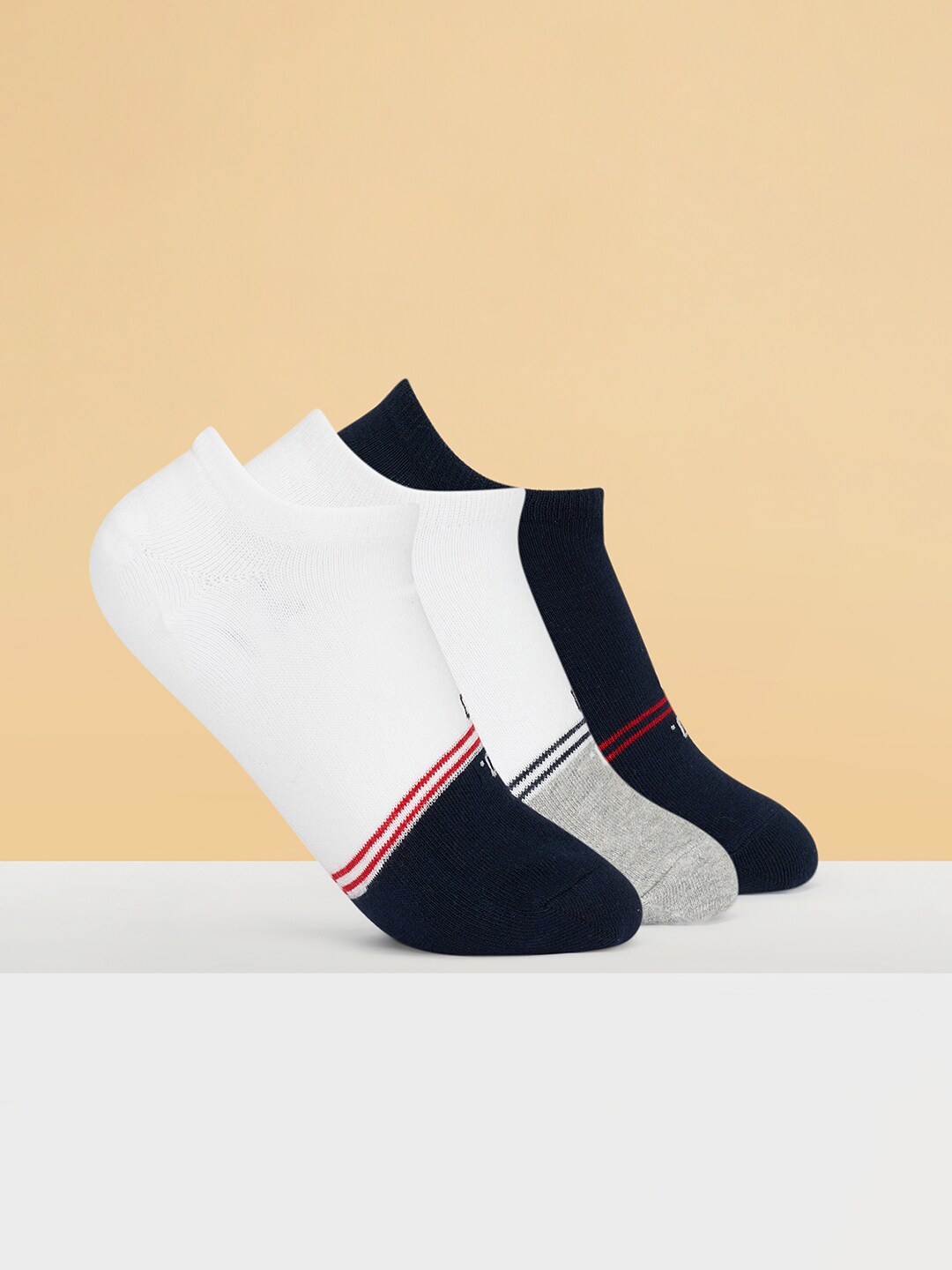 

Ajile by Pantaloons Men Pack Of 3 Patterned Ankle Length Socks, White