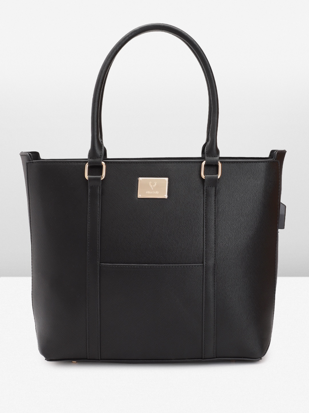 

Allen Solly Women Solid Shoulder Bag With USB Port, Black