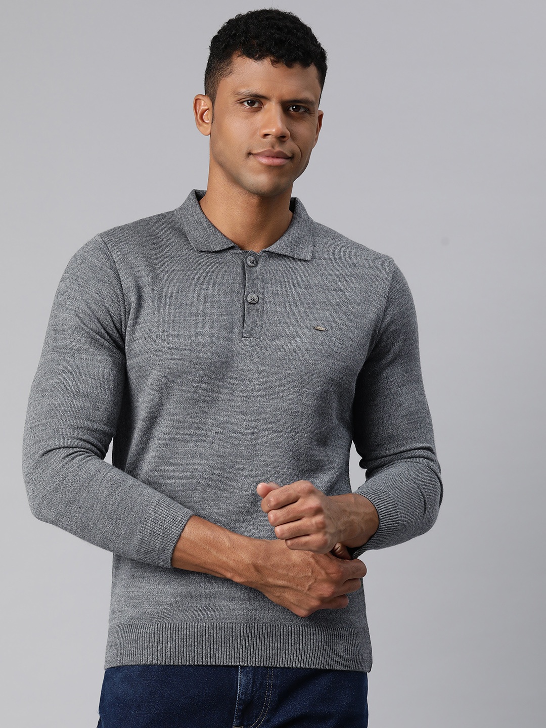 

Pierre Carlo Men Solid Pullover, Grey