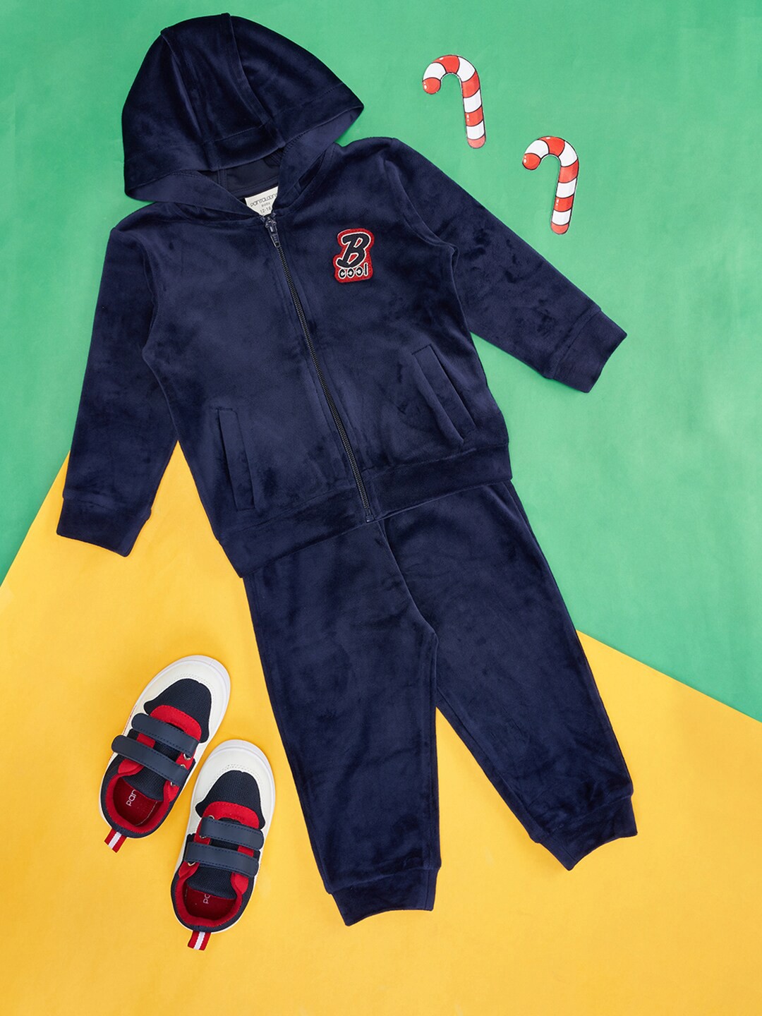 

Pantaloons Baby Infant Boys Hooded Cotton Sweatshirt, Blue