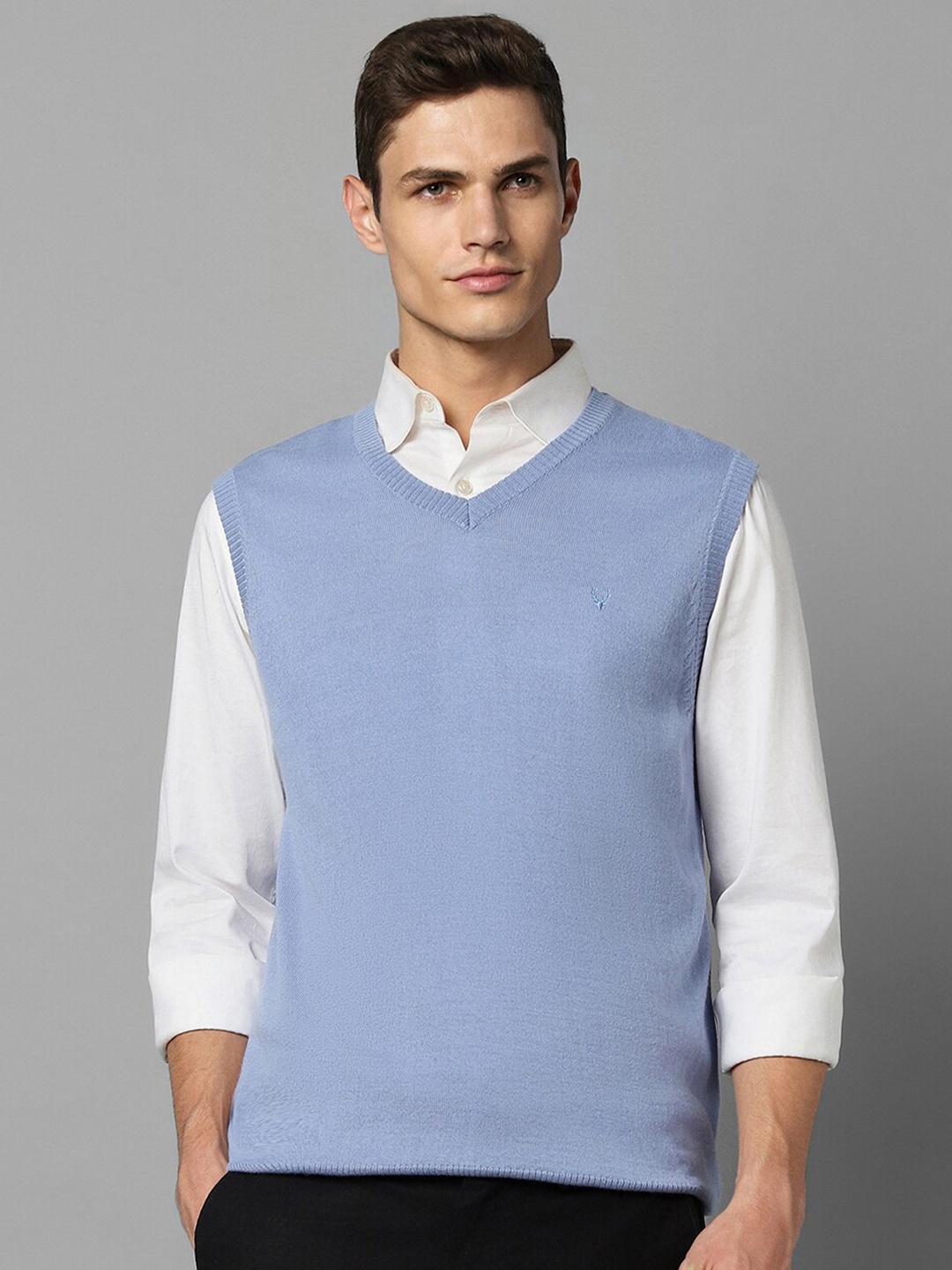 

Allen Solly V-Neck Woollen Sweater Vest, Blue