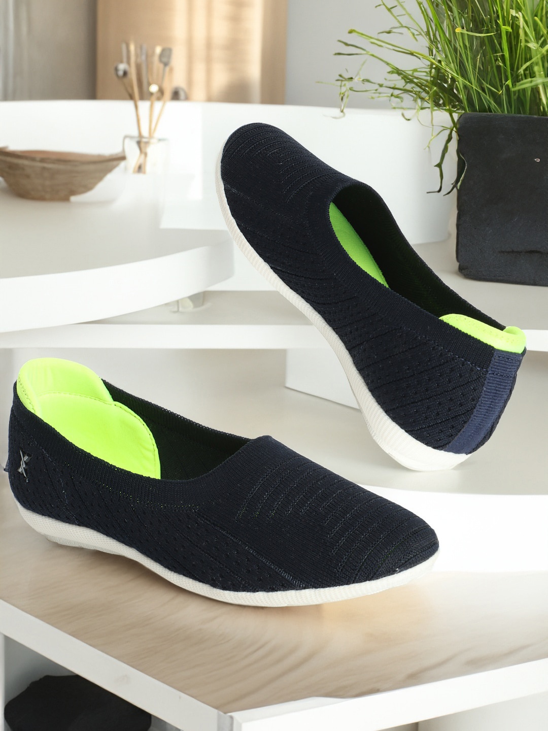 

Carlton London sports Women Woven Design Ballerinas, Navy blue