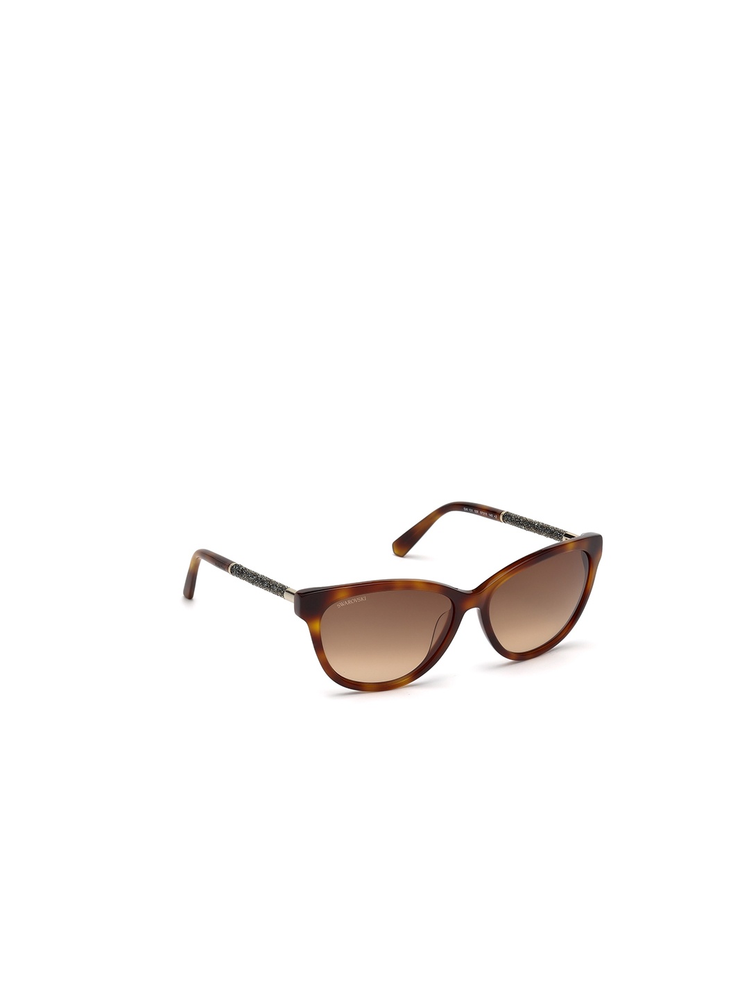 

SWAROVSKI Women Cateye Sunglasses With UV Protect Lens SK0131 57 53F, Brown