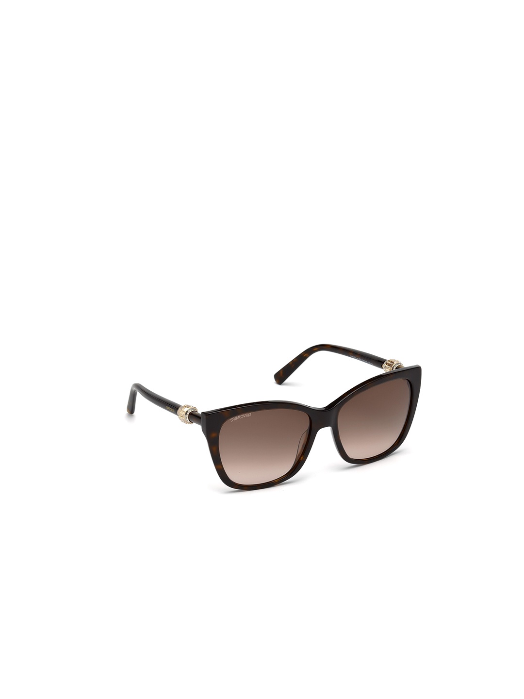 

SWAROVSKI Women Cateye Sunglasses, Brown