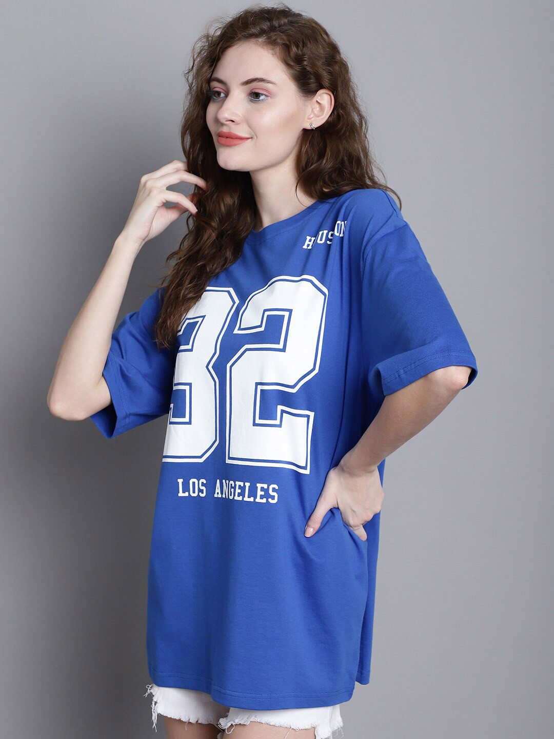 

DOOR74 Varsity Printed T-shirt, Blue