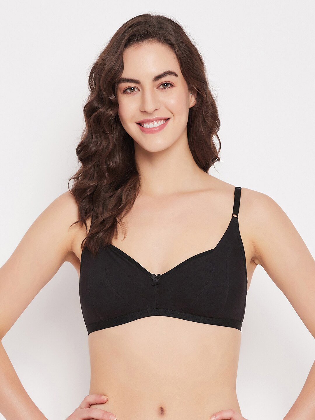 

Clovia Black Cotton Full Coverage Bra All Day Comfort