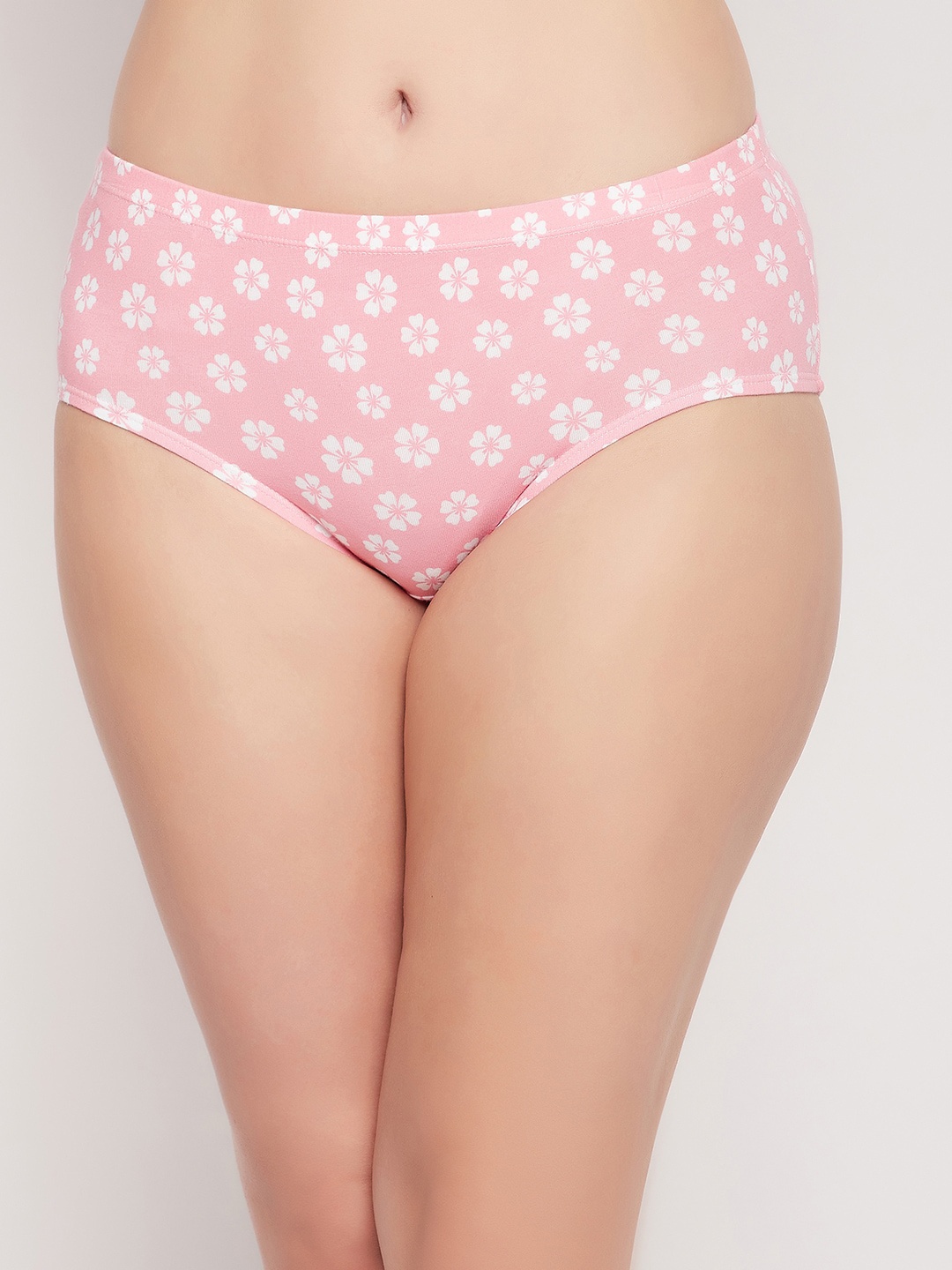 

Clovia Floral Printed Pure Cotton Hipster Briefs, Pink