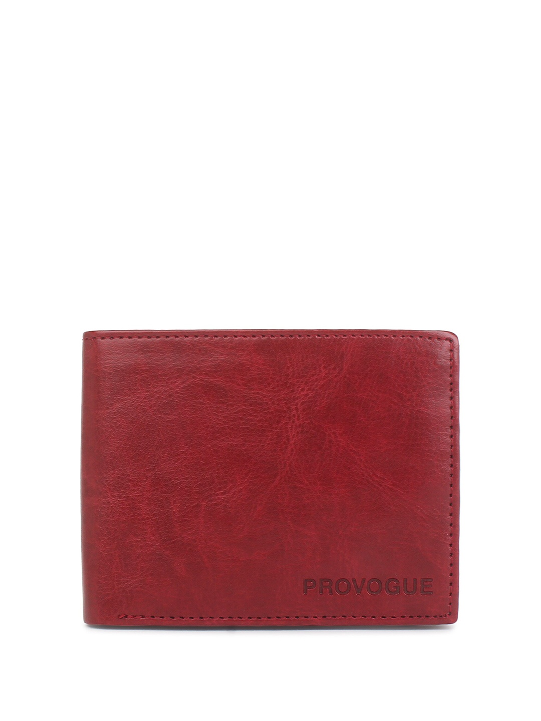 

Provogue Men Abstract Textured RFID Two Fold Wallet, Maroon