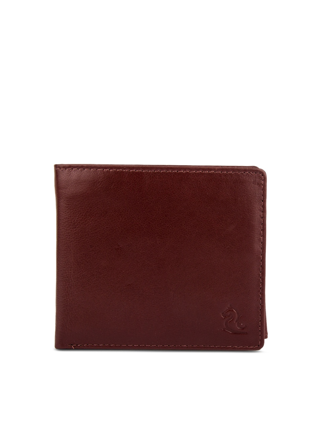 

Kara Men Tan Solid Leather Two Fold Wallet