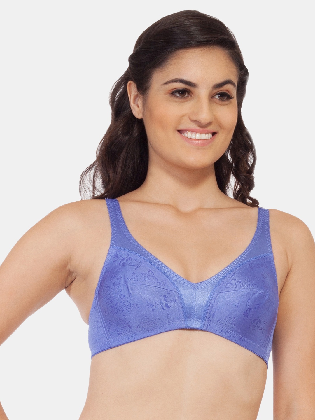 

Soie Floral Self Design Full Coverage All Day Comfort Bra, Purple