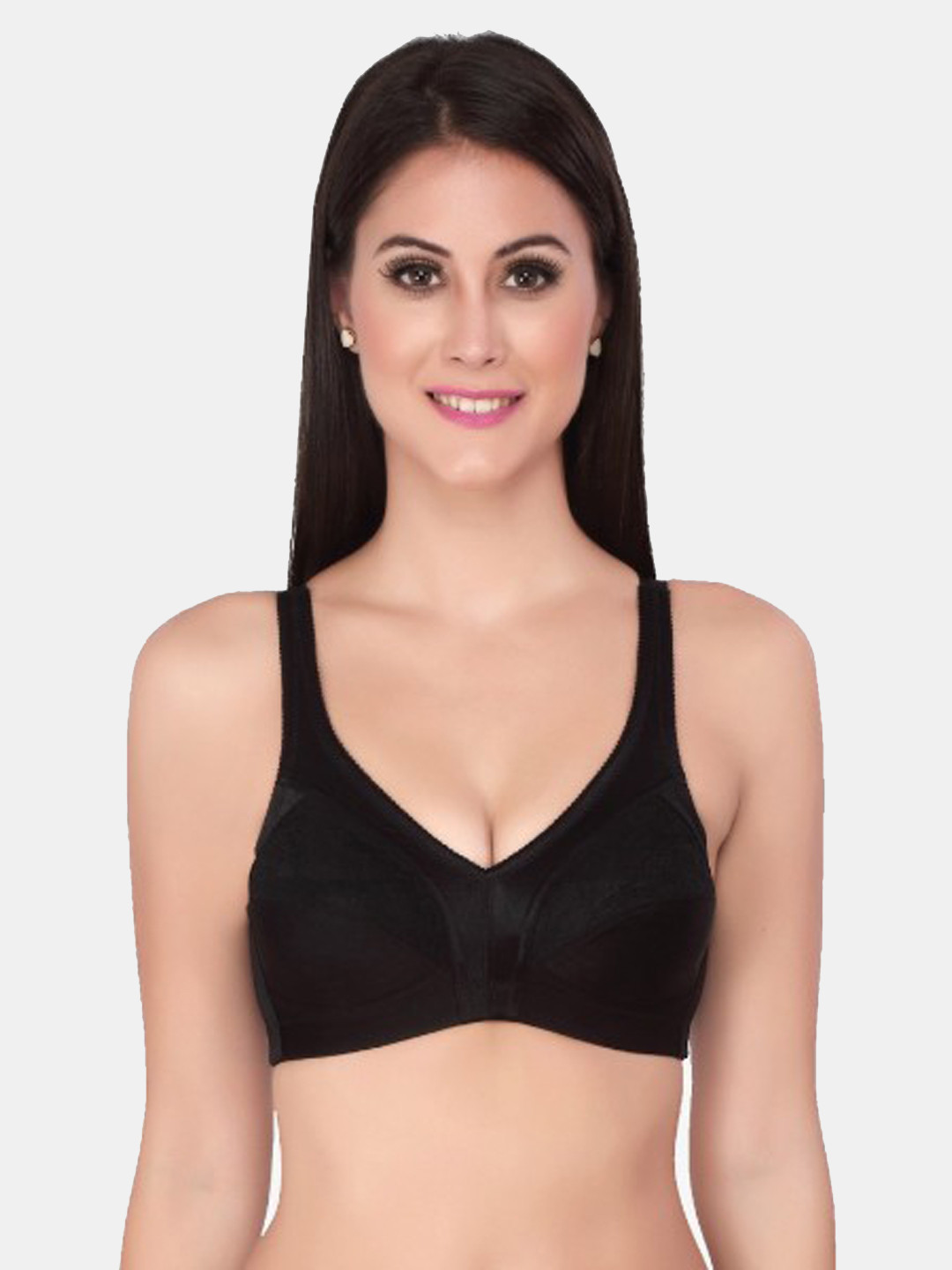 

Soie Non-Padded Full Coverage Everyday Bra With All Day Comfort, Black