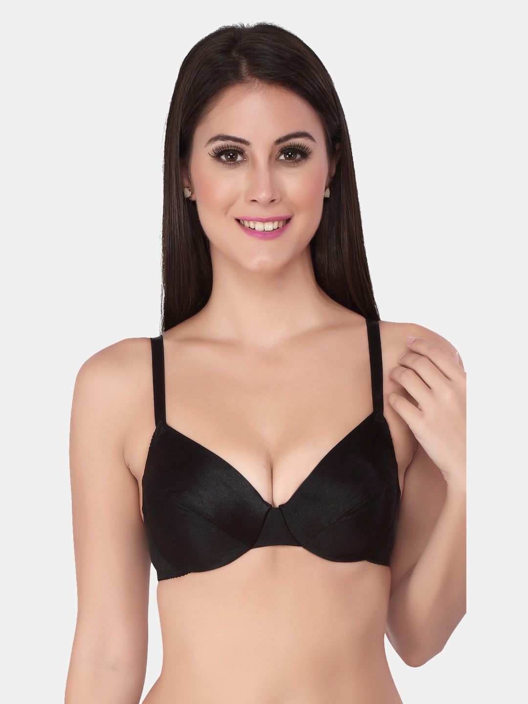 

Soie Non-Padded Medium Coverage Everyday Bra With All Day Comfort, Black