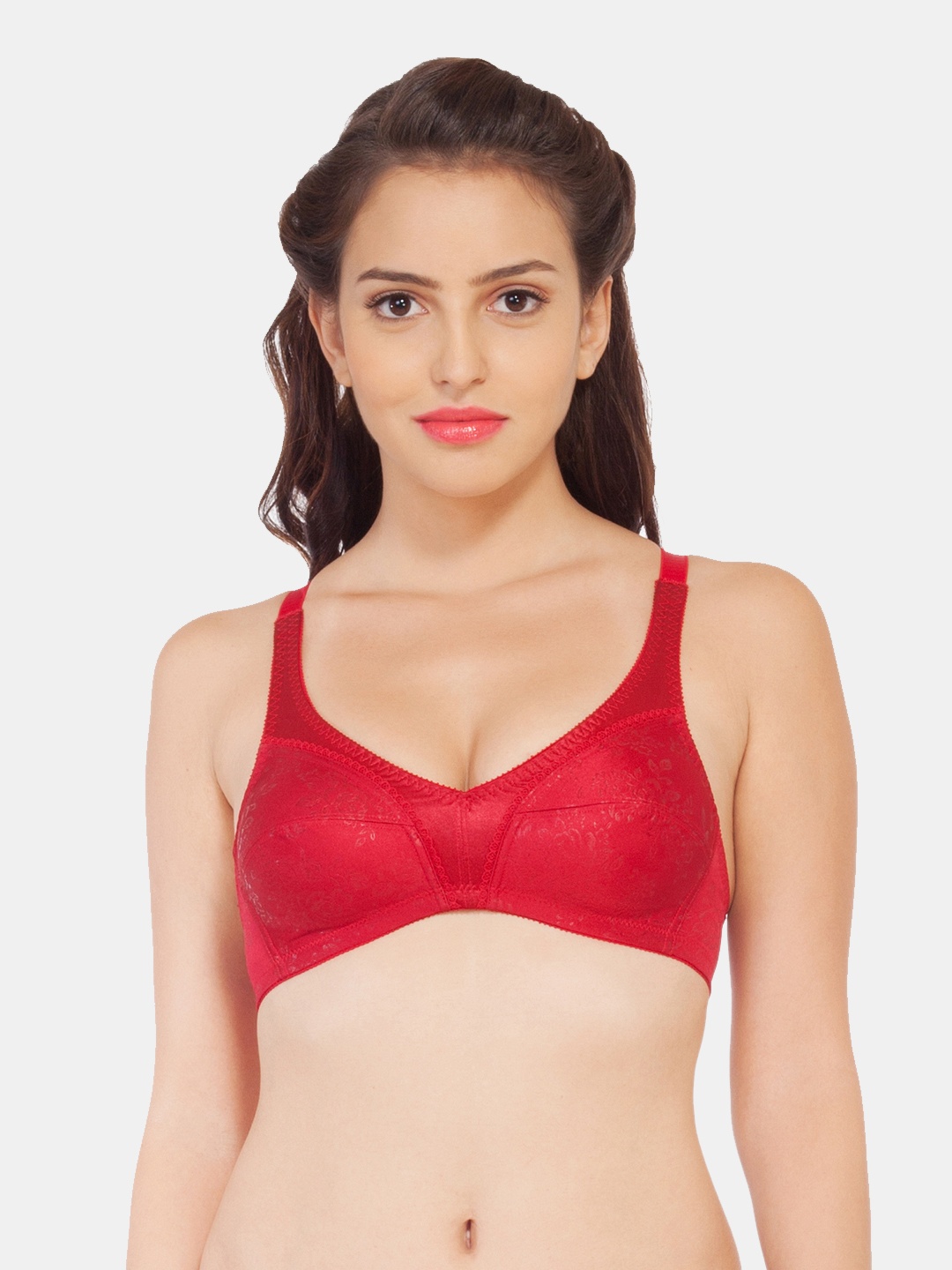 

Soie Non-Padded Full Coverage Everyday Bra With All Day Comfort, Red