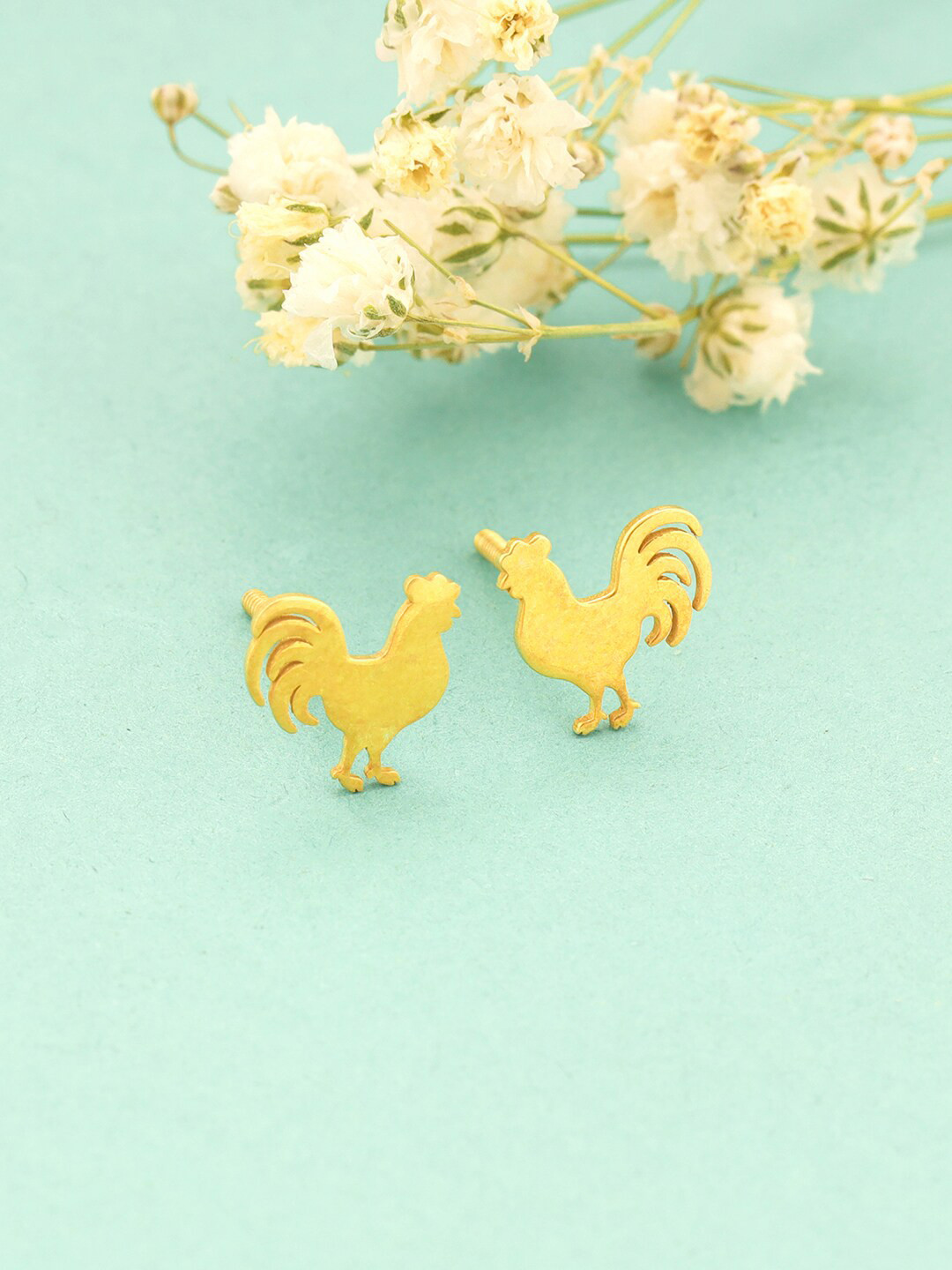 

GIVA 925 Sterling Silver Gold Plated Studs Earrings