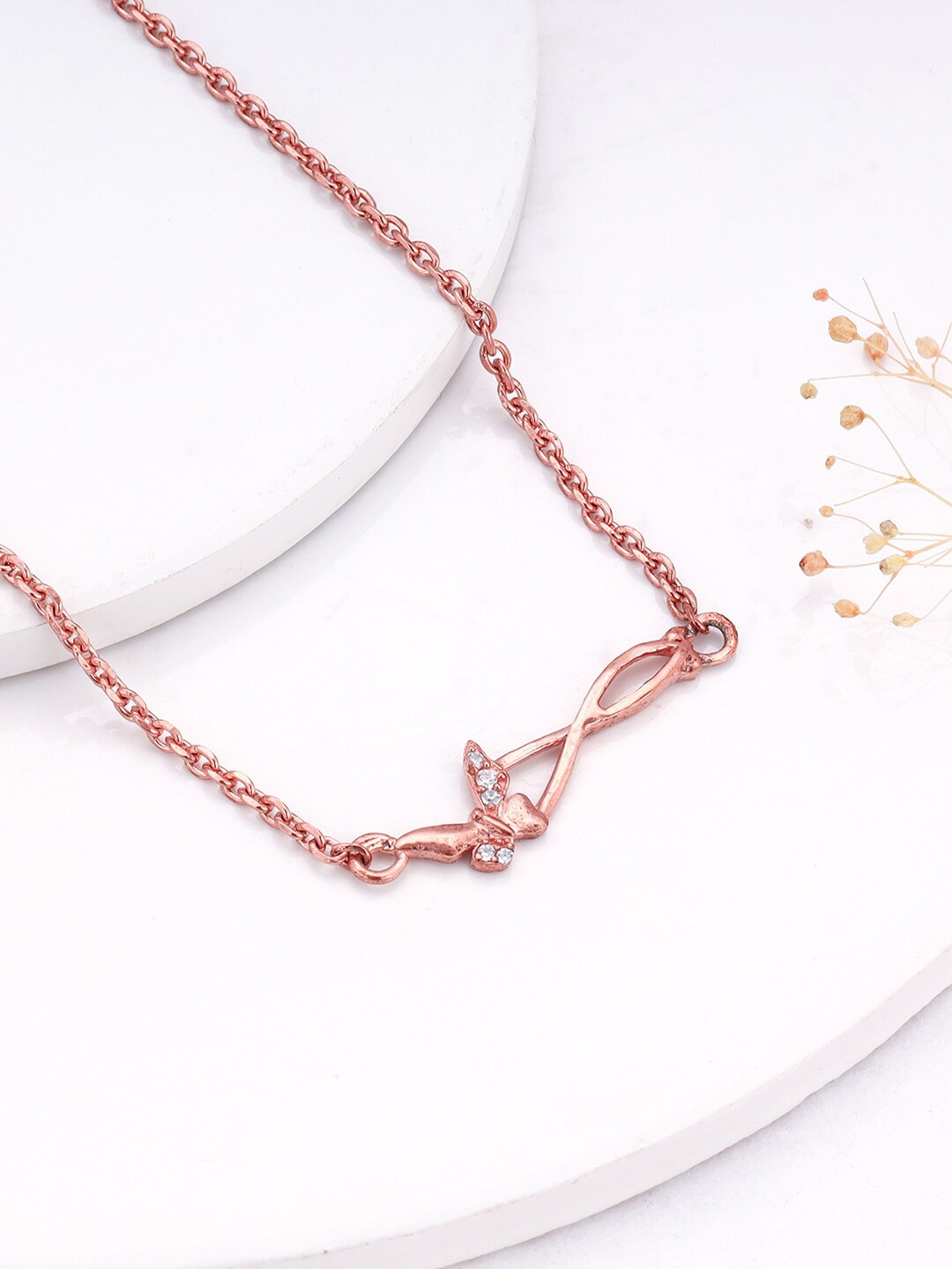 

GIVA Rose Gold-Plated 925 Sterling Silver Cubic Zirconia Necklace