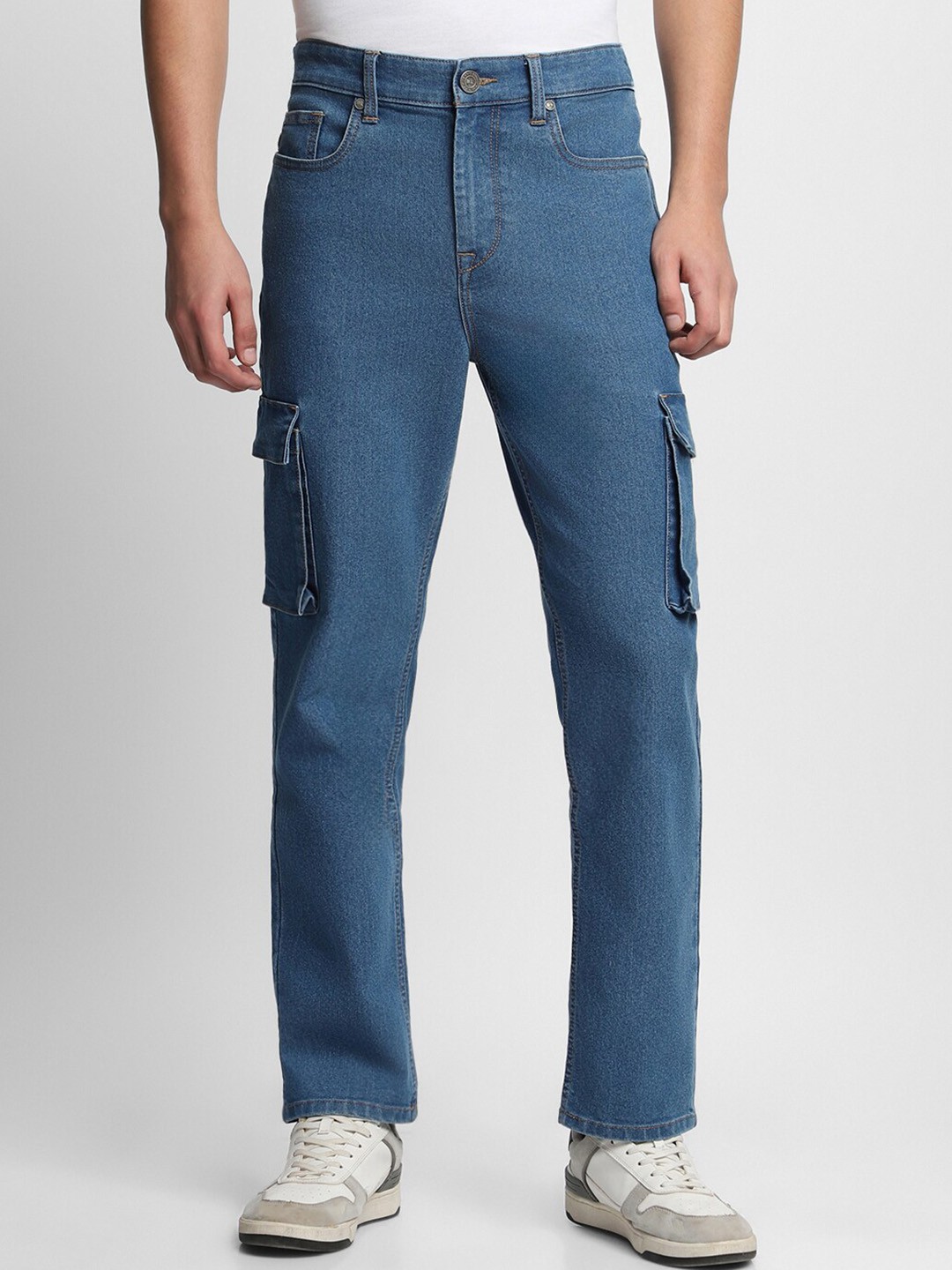 

Dennis Lingo Men Straight Fit Light Fade Stretchable Jeans, Blue