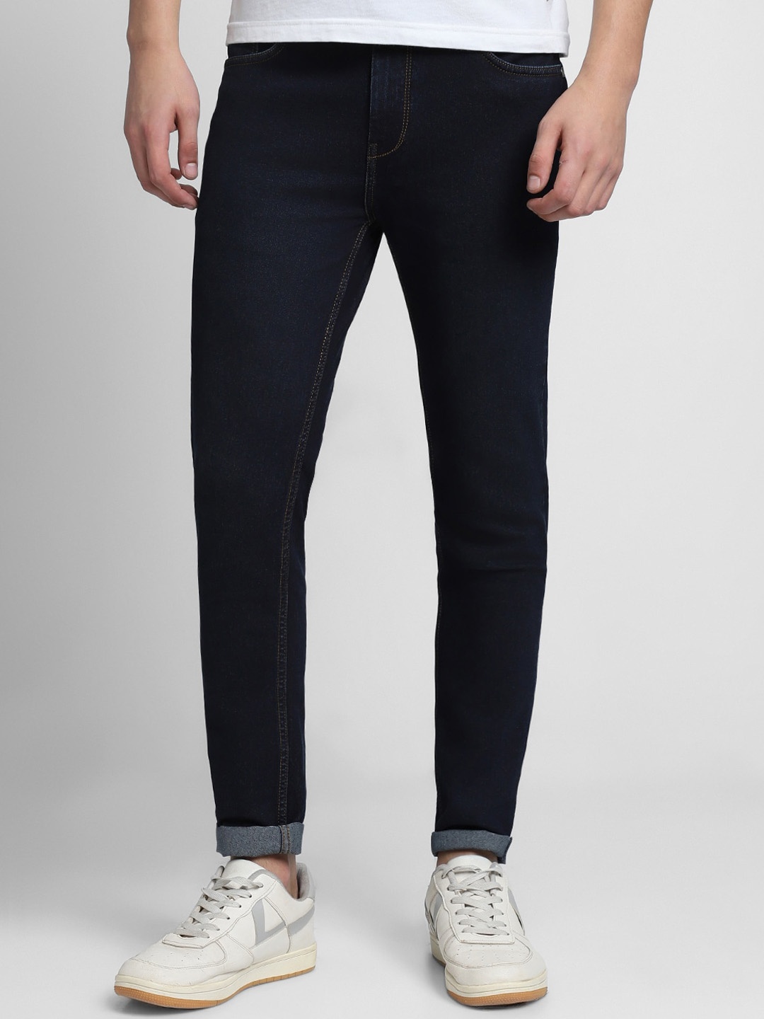 

Dennis Lingo Men Mid Rise Slim Fit Clean Look Stretchable Jeans, Blue