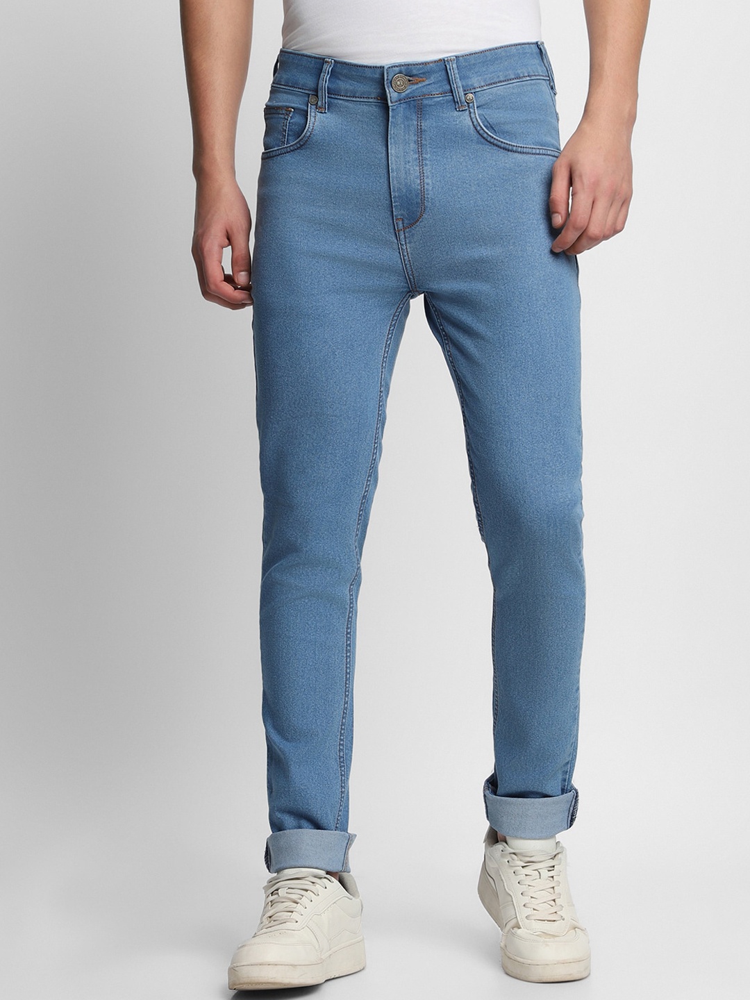 

Dennis Lingo Men Slim Fit Clean Look Stretchable Jeans, Blue