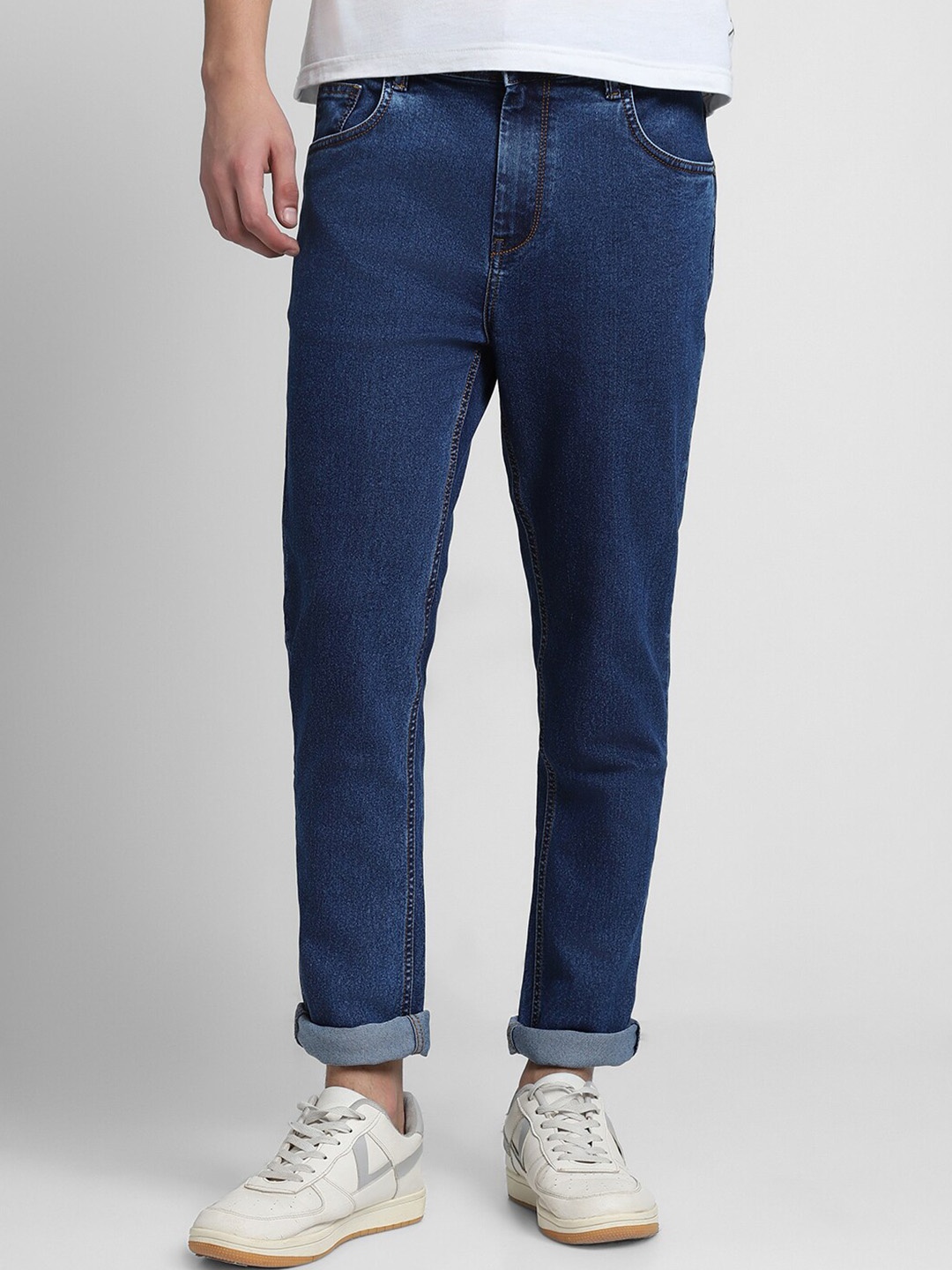 

Dennis Lingo Men Slim Fit Light Fade Stretchable Jeans, Blue
