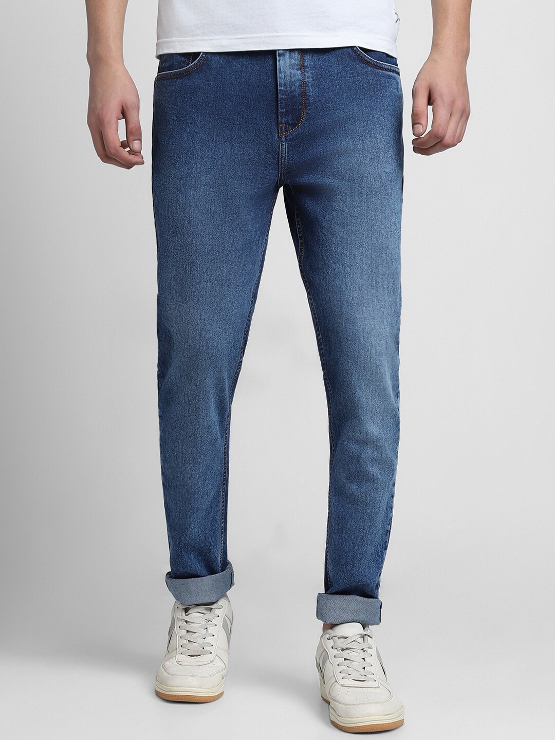 

Dennis Lingo Men Slim Fit Light Fade Stretchable Jeans, Blue