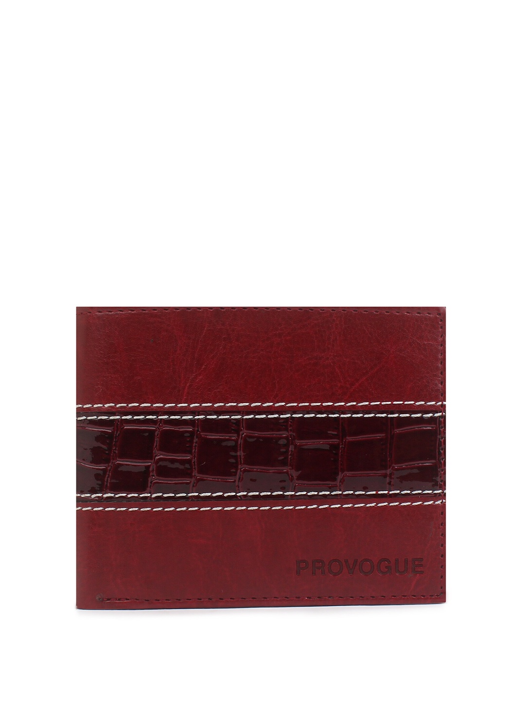 

Provogue Men Colourblocked RFID Two Fold Wallet, Maroon