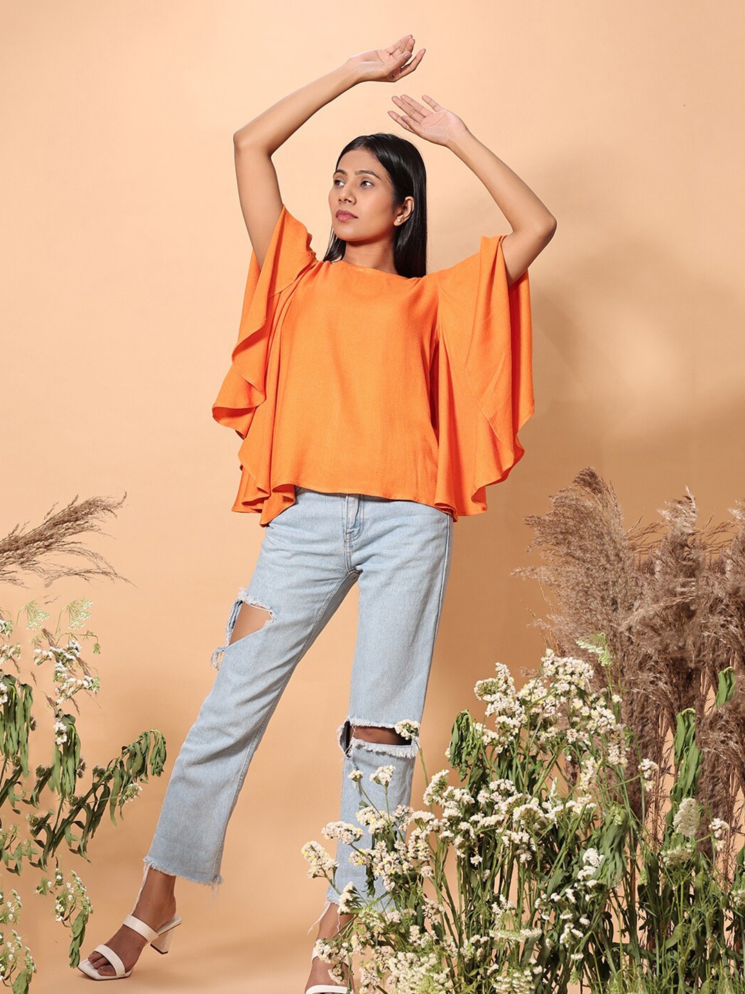 

Earth Republic Kimono Sleeves Top, Orange