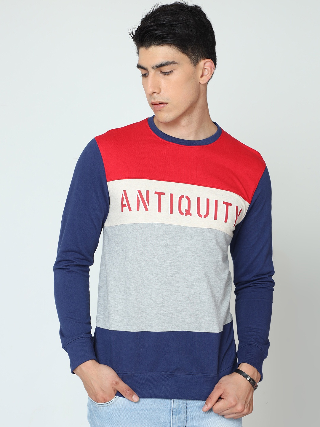 

Classic Polo Men Colourblocked Sweatshirt, Red