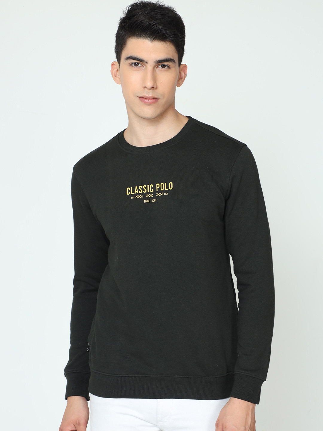 

Classic Polo Typography Printed Cotton Sweatshirt, Black
