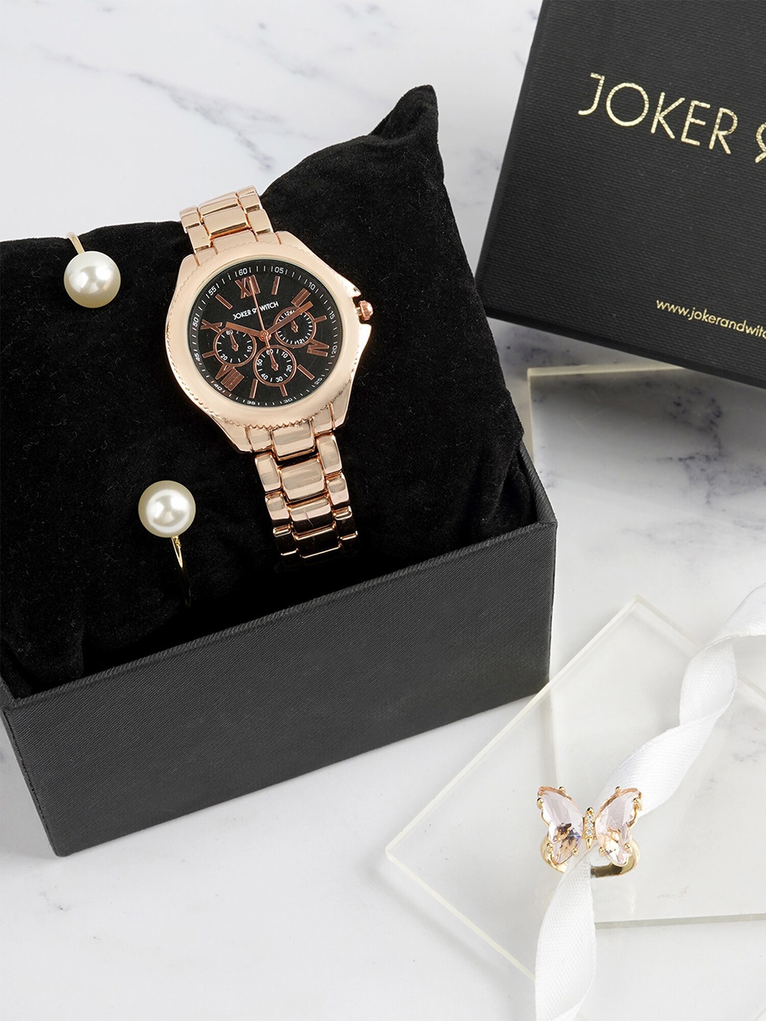 

JOKER & WITCH Gold-Toned Watch Gift Set - JWLT568