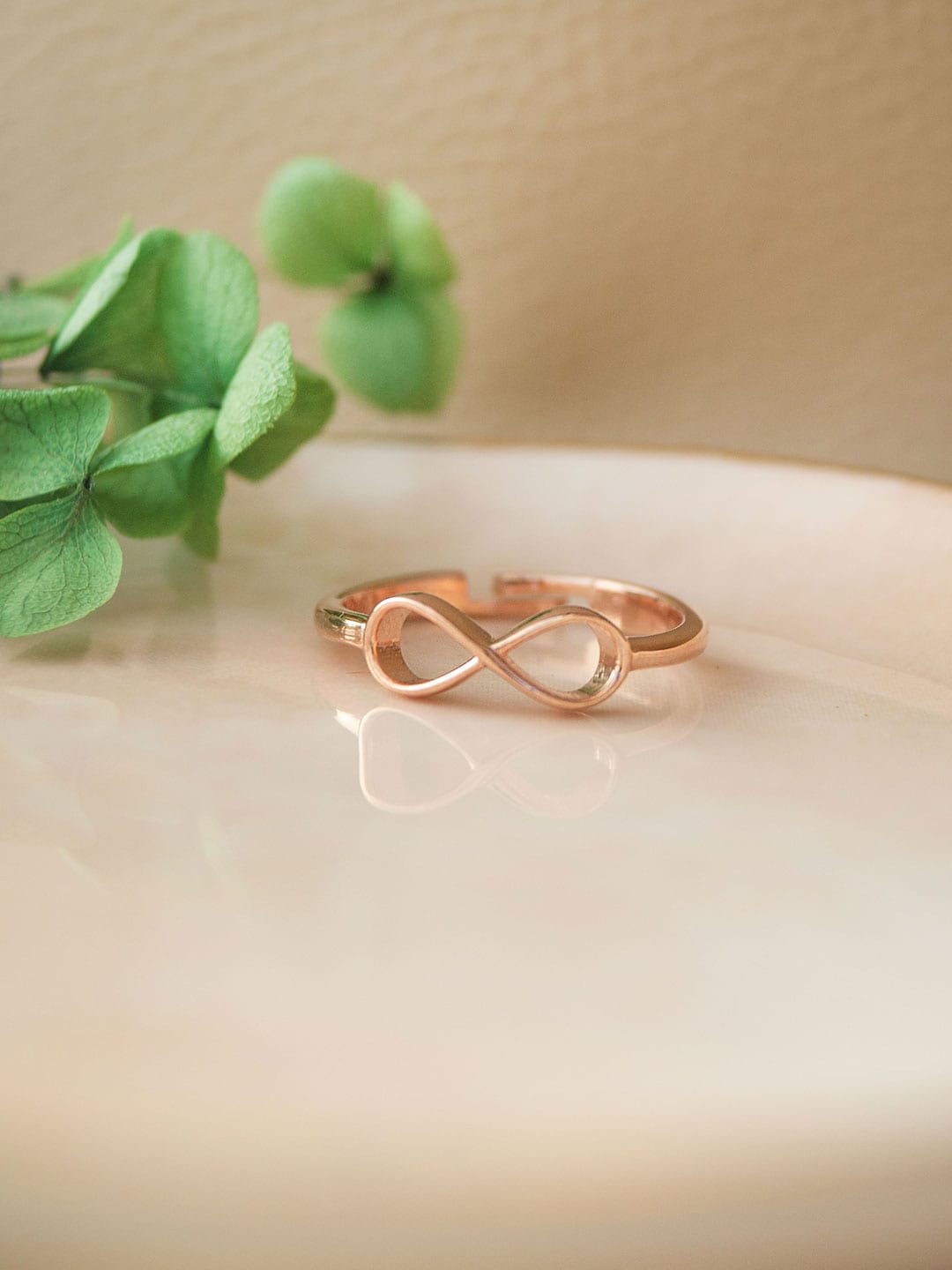 

MANNASH 925 Sterling Silver 18kt Rose Gold Plated Adjustable Finger Ring