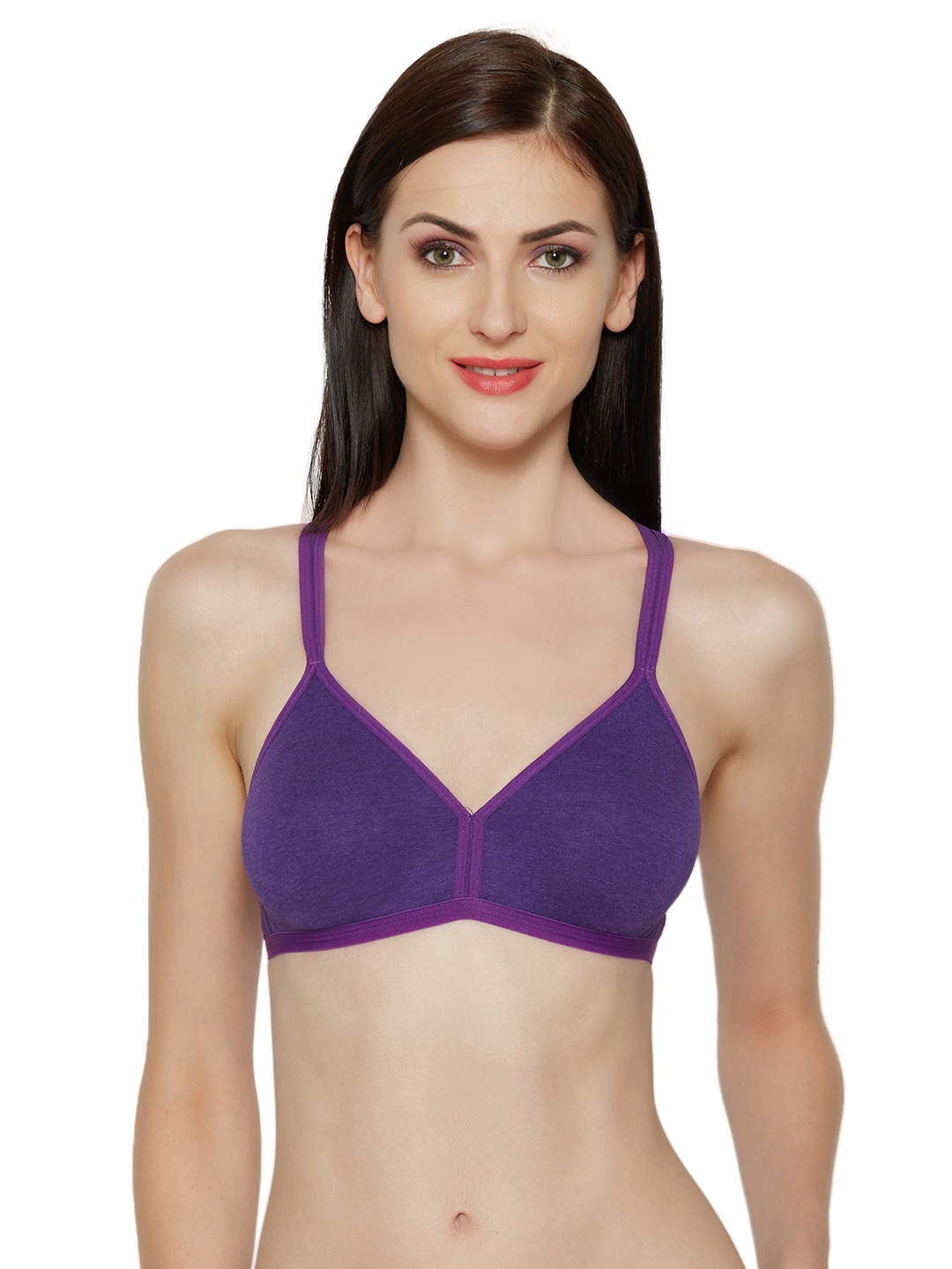 

Inner Sense Purple Solid Non-Wired Non-Padded Sustainable Everyday Bra