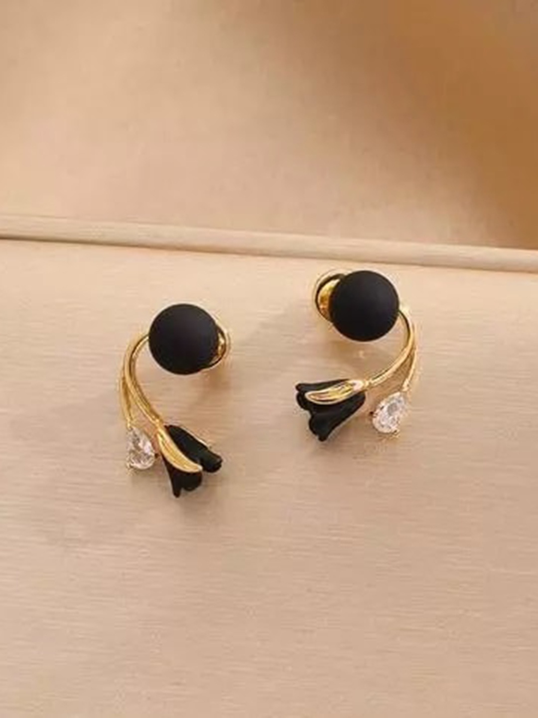 

KRYSTALZ Gold-Plated Floral Stud Earrings