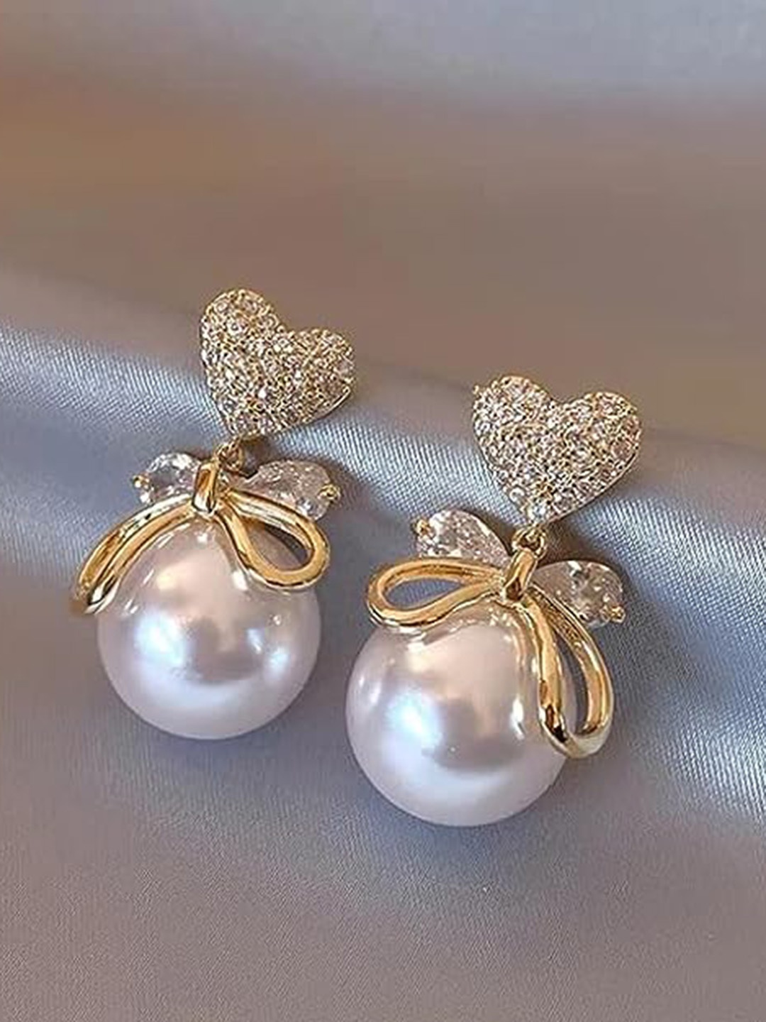 

KRYSTALZ Gold-Plated Contemporary Stud Earrings